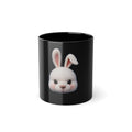 Moon Bunny Sticker Mug – Whimsical Ceramic Cup with Cute Lunar Rabbit Design