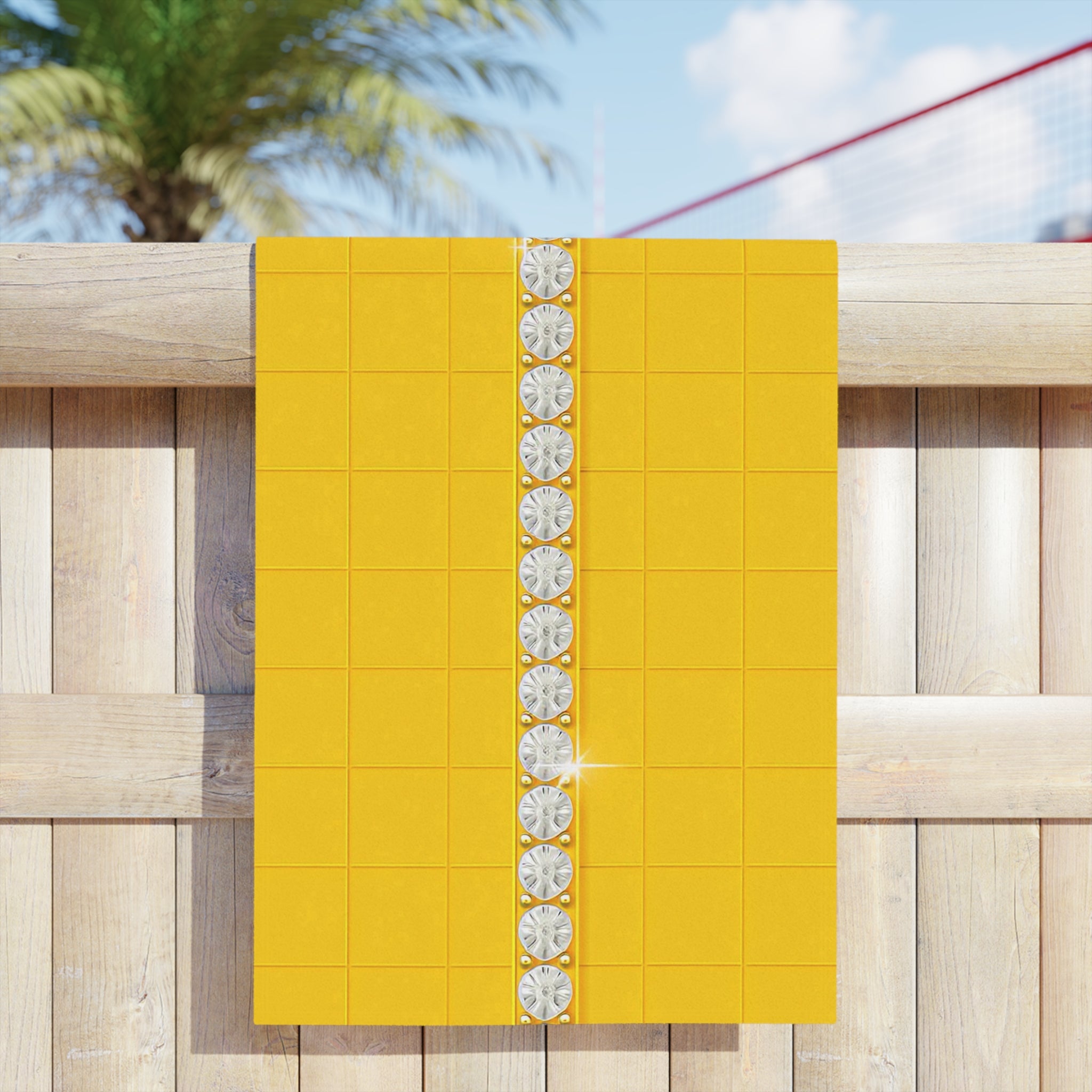 Quiet Joy Yellow Towel – Graphic Statement Collection