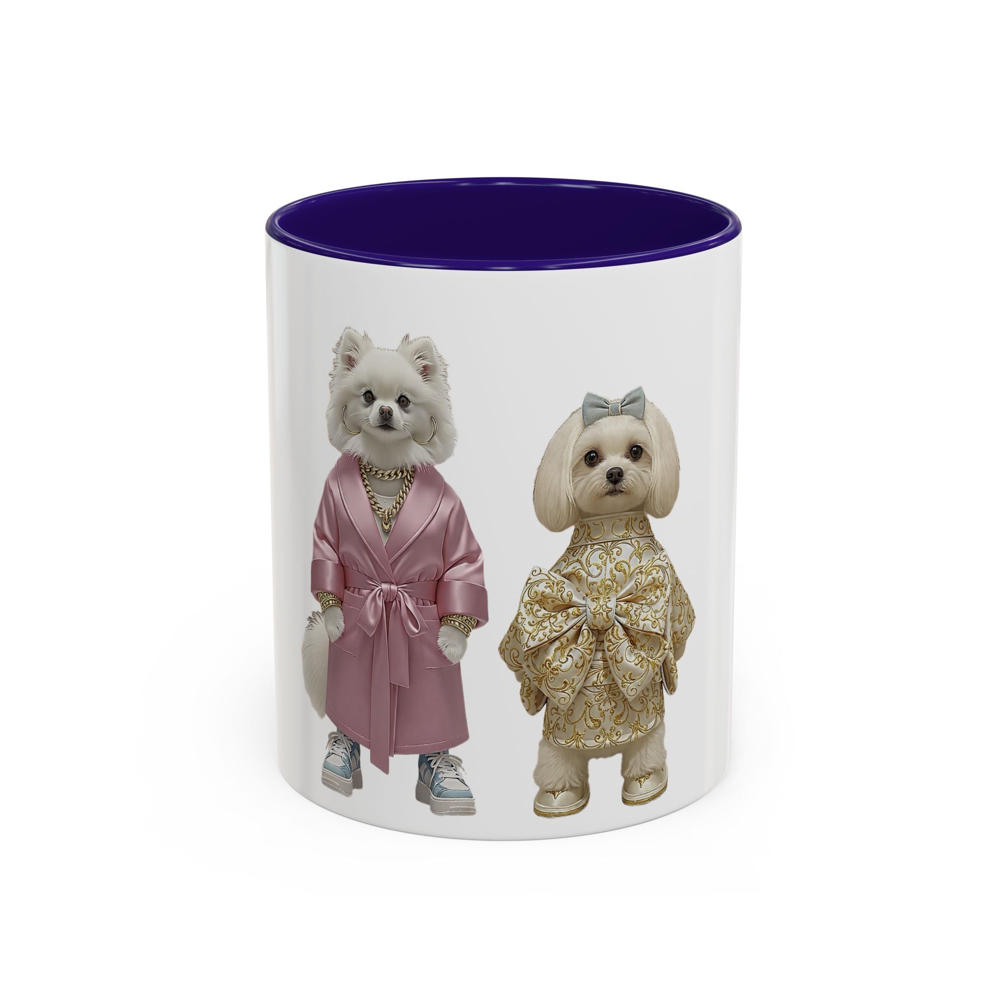 Fashionable Dogs Ceramic Mug — Stylish Designer-Dressed Dogs (11oz & 15oz)