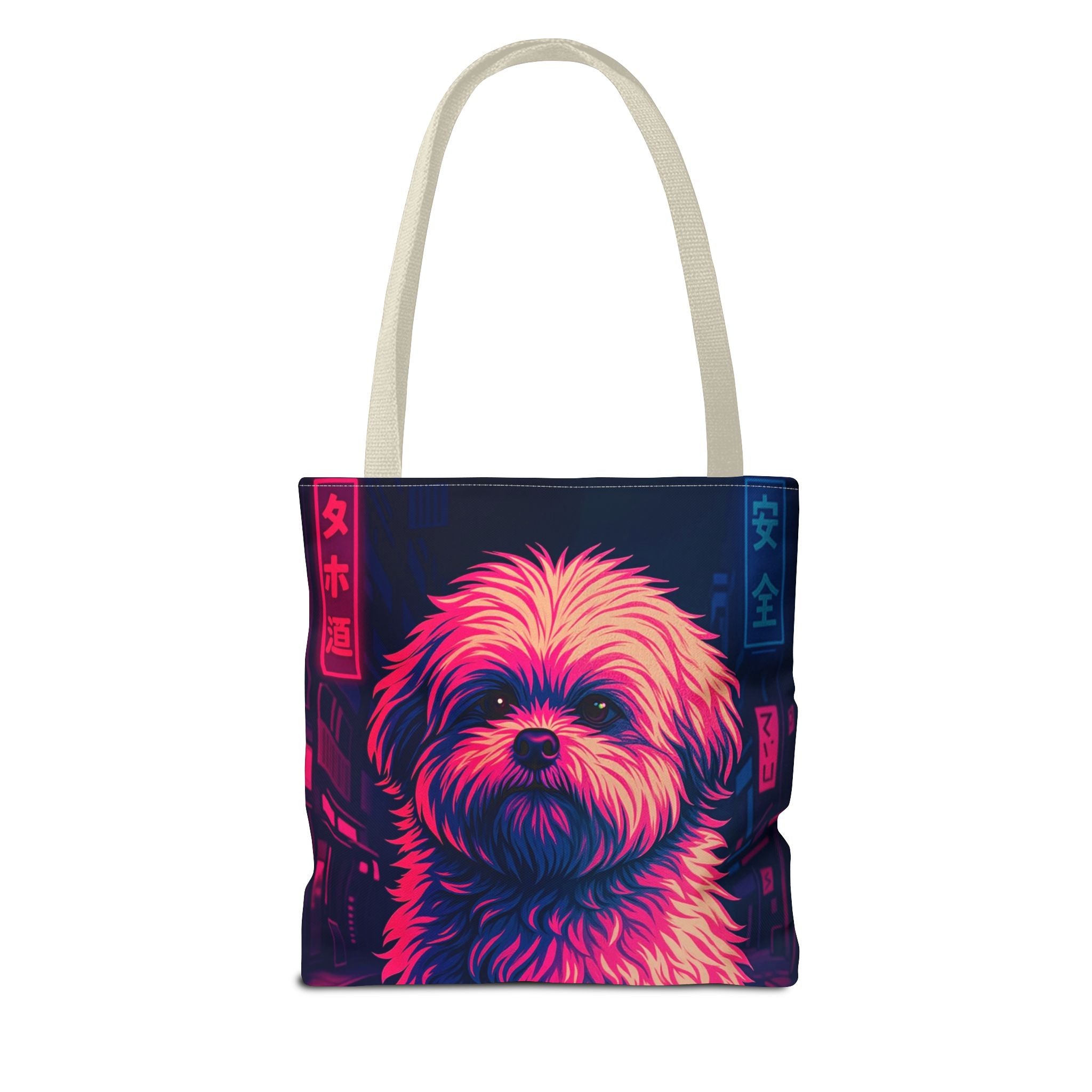 Neon Dog Art Tote Bag – Bold Color Statement Tote