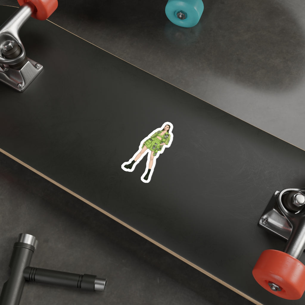 Minimal Fashion Girl Sticker — Clean & Stylish