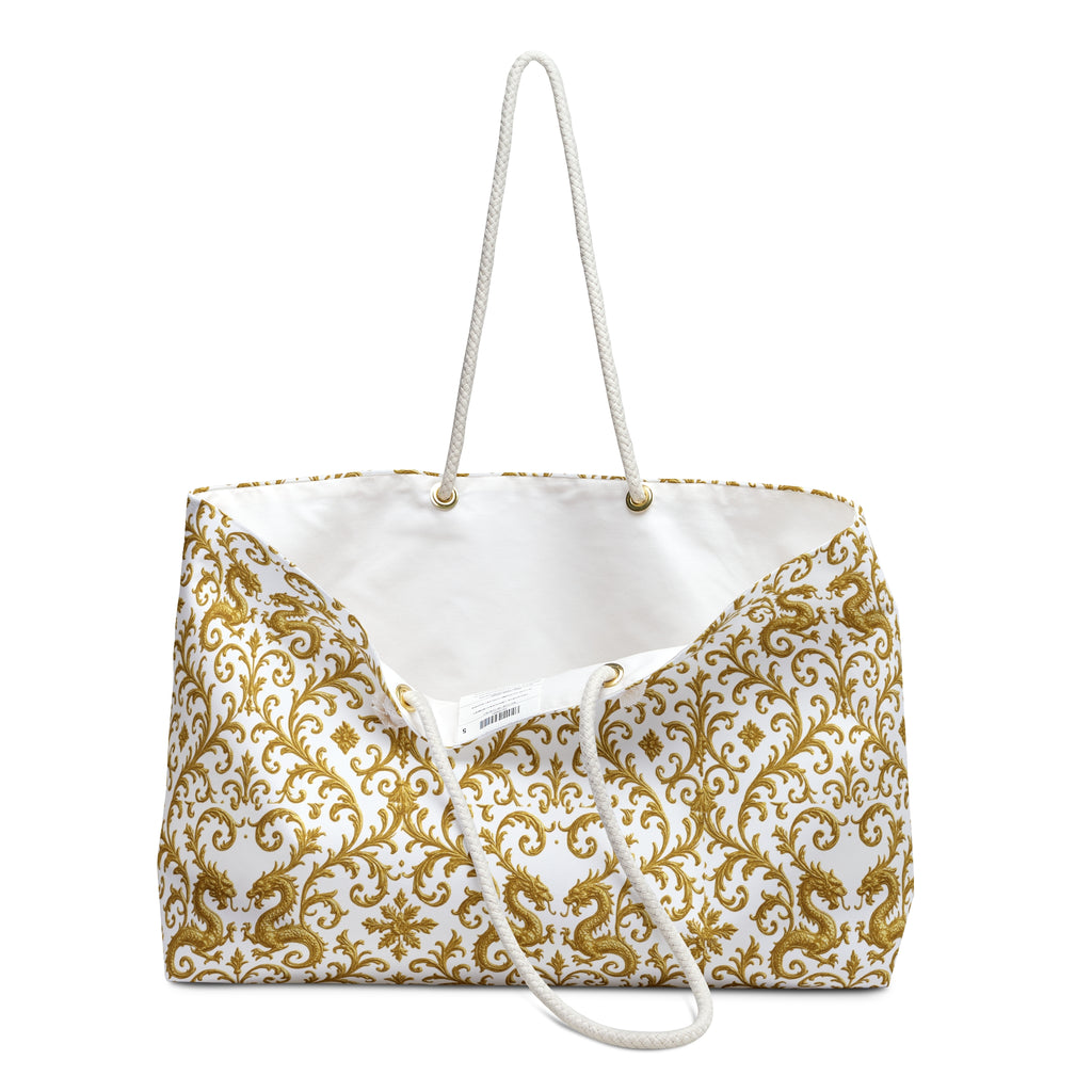 Golden Dragon Baroque Tote Bag – Quiet Luxury Statement Bag