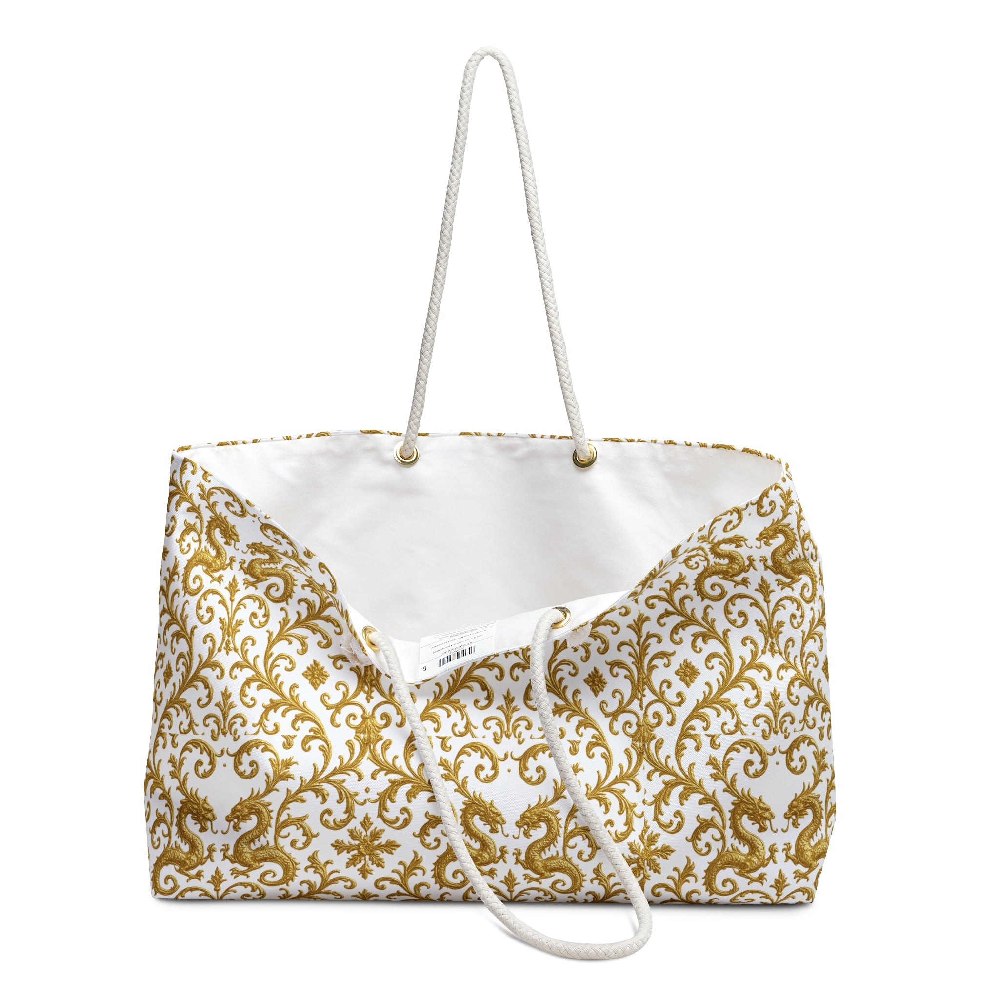 Golden Dragon Baroque Tote Bag – Quiet Luxury Statement Bag