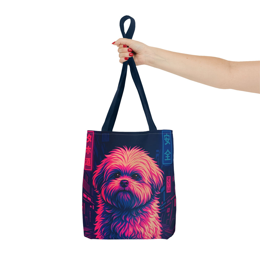 Neon Dog Art Tote Bag – Bold Color Statement Tote