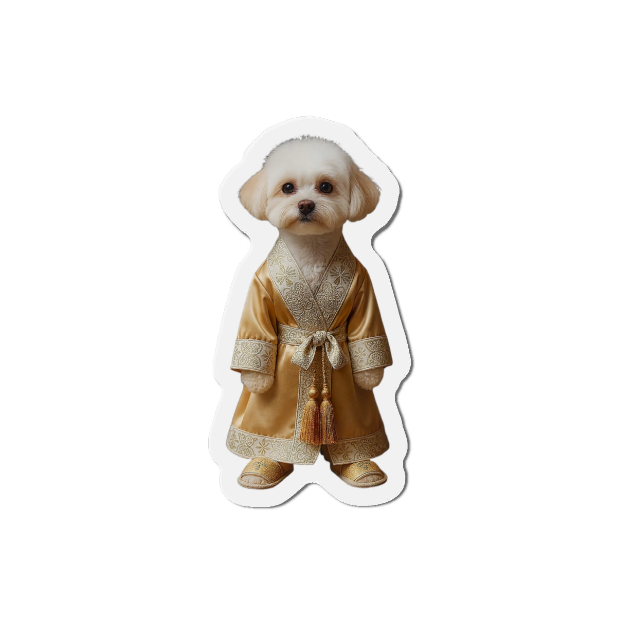 Cute Winking Blonde Girl Die-Cut Magnet – Fashionable Cartoon Fridge Sticker