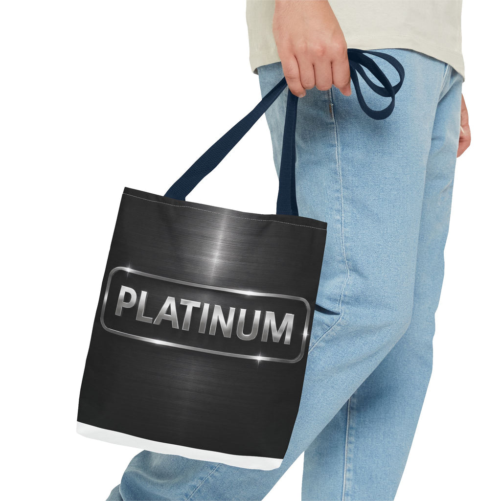 PLATINUM Tote Bag – Minimal Black Premium Statement Bag