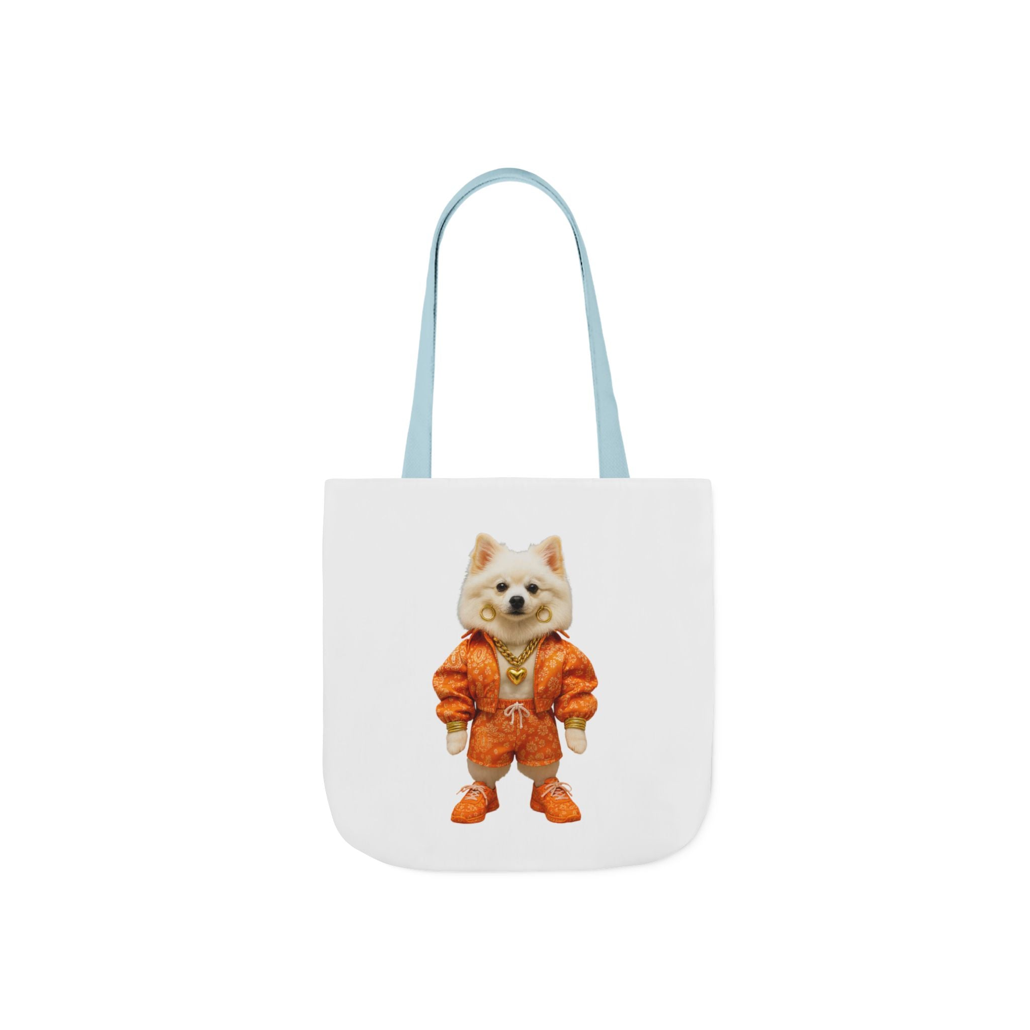 Tote Bag — Cute Pomeranian in Orange Tracksuit Graphic