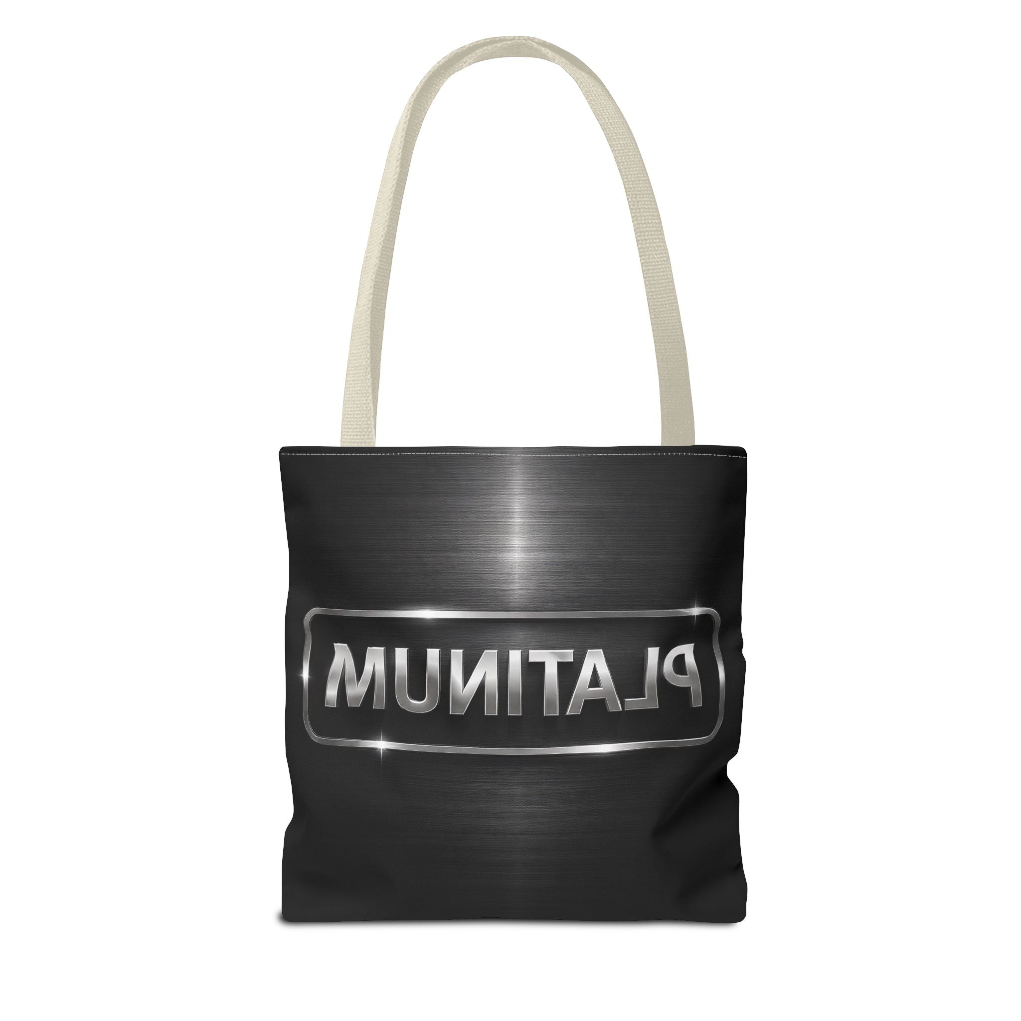 PLATINUM Tote Bag – Minimal Black Premium Statement Bag
