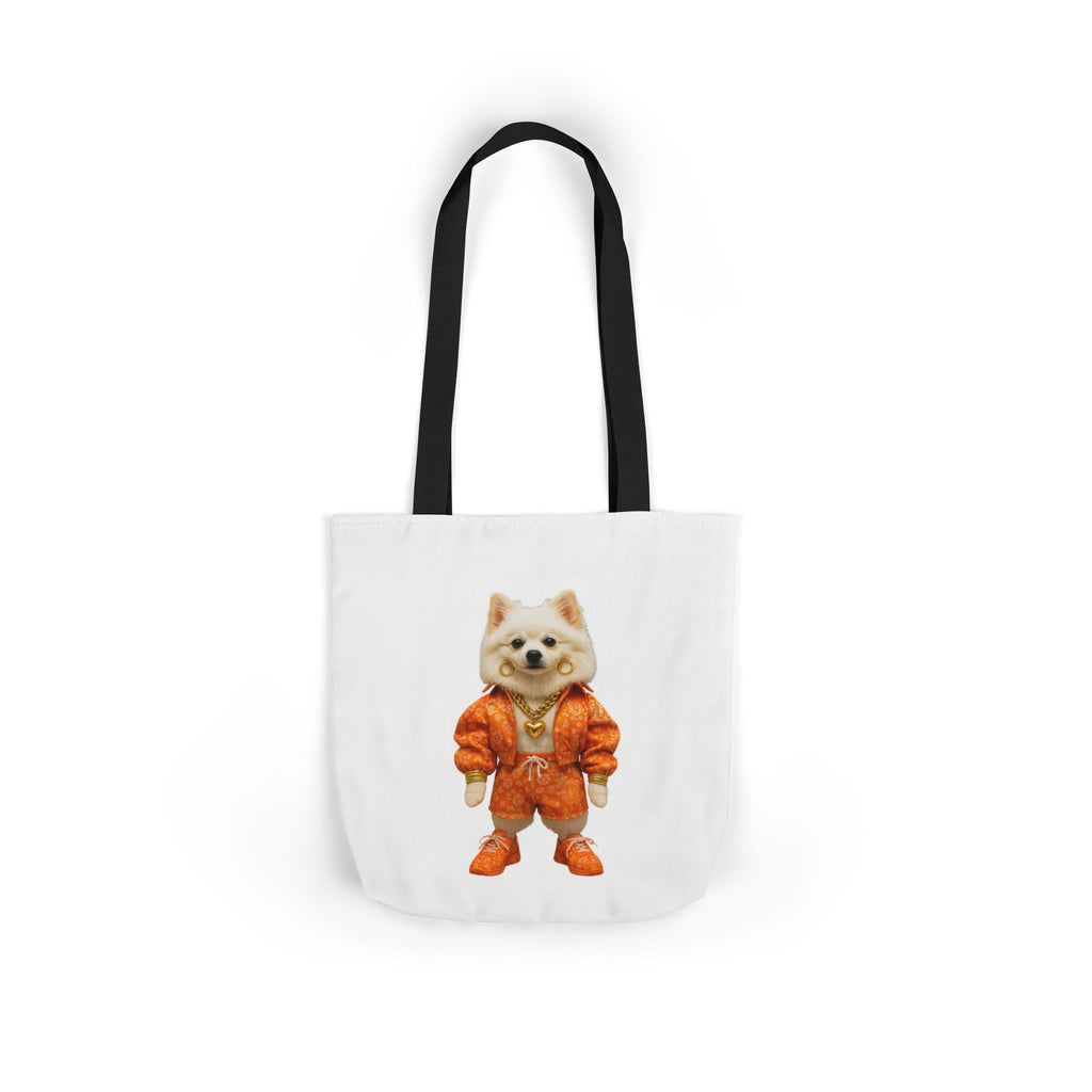 Tote Bag — Cute Pomeranian in Orange Tracksuit Graphic