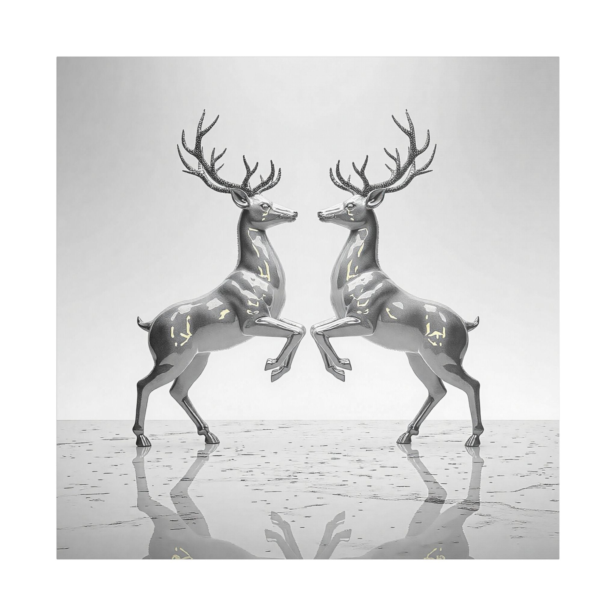 Twin Reindeer Canvas