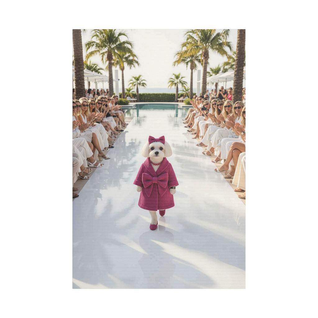 Fashion Runway Dog Wall Art – Luxury Statement Canvas Print