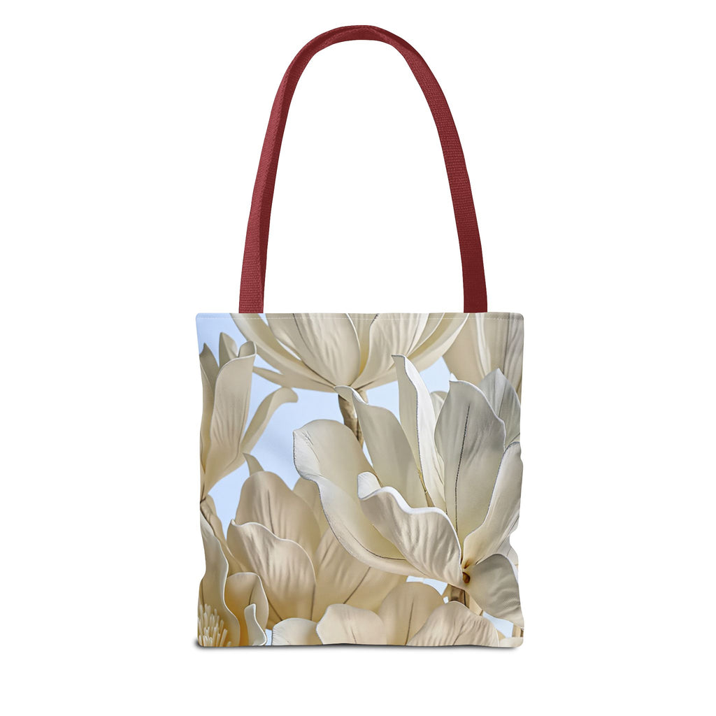 Colorful Grand Piano Art Tote Bag – Floral Background Statement Tote