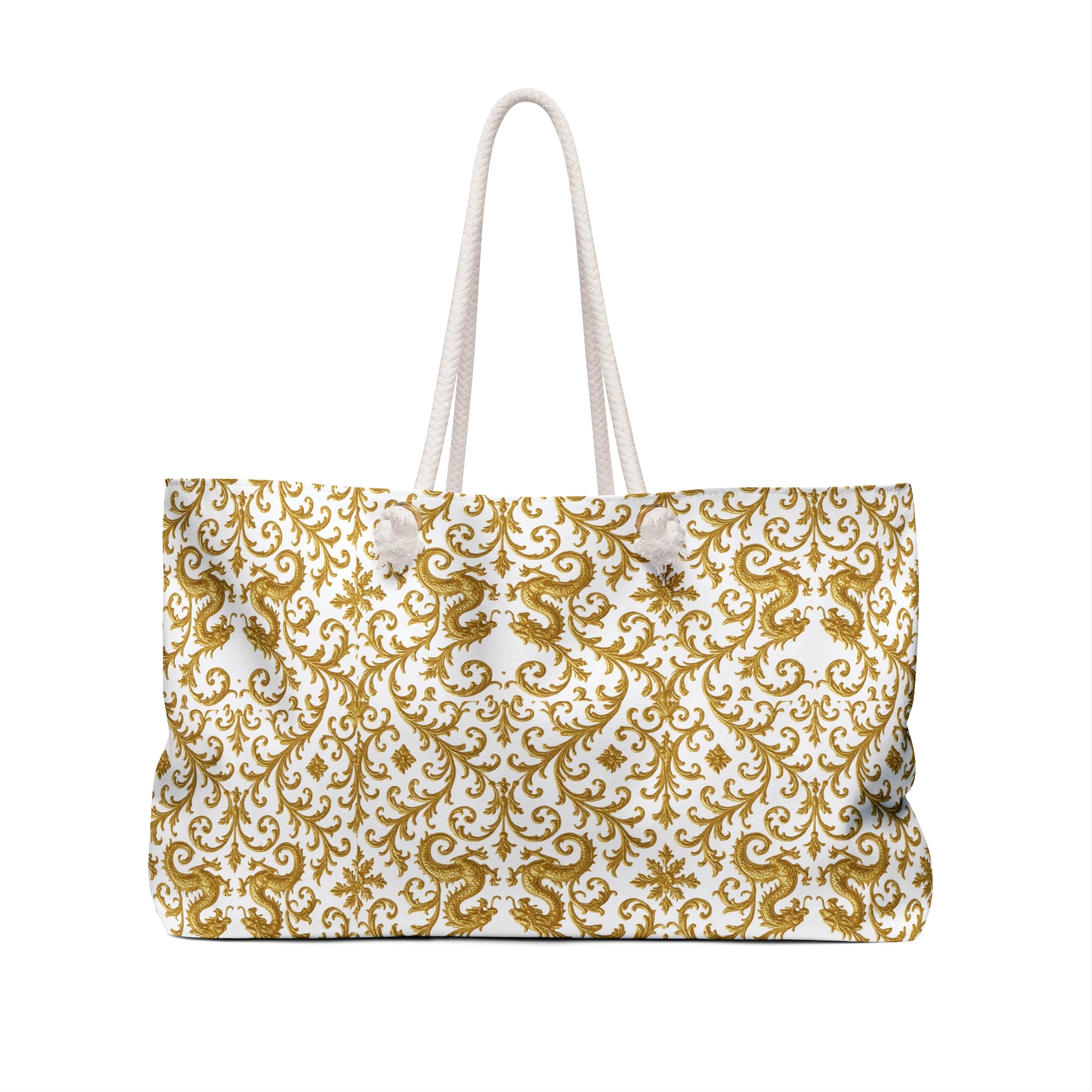 Golden Dragon Baroque Tote Bag – Quiet Luxury Statement Bag