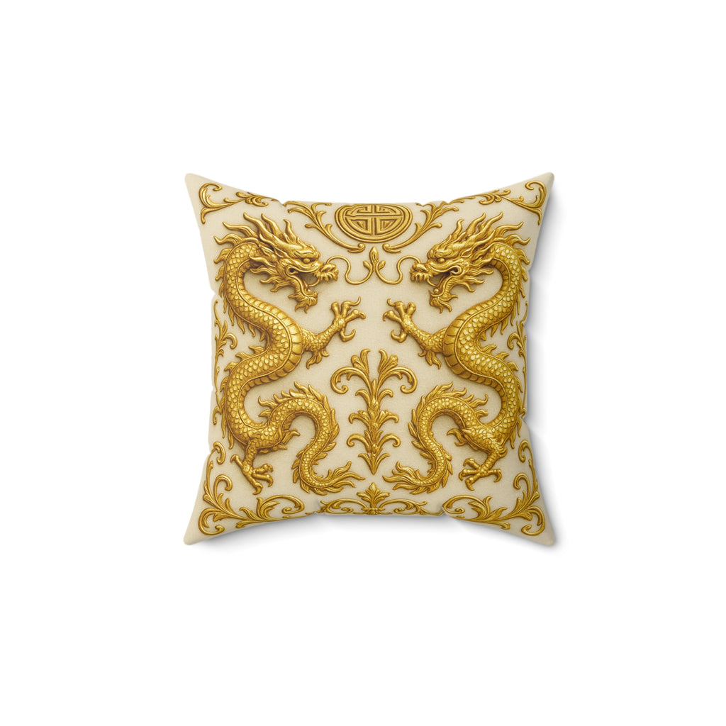 Double Golden Dragon Cushion – Luxury Symbol of Power & Prosperity