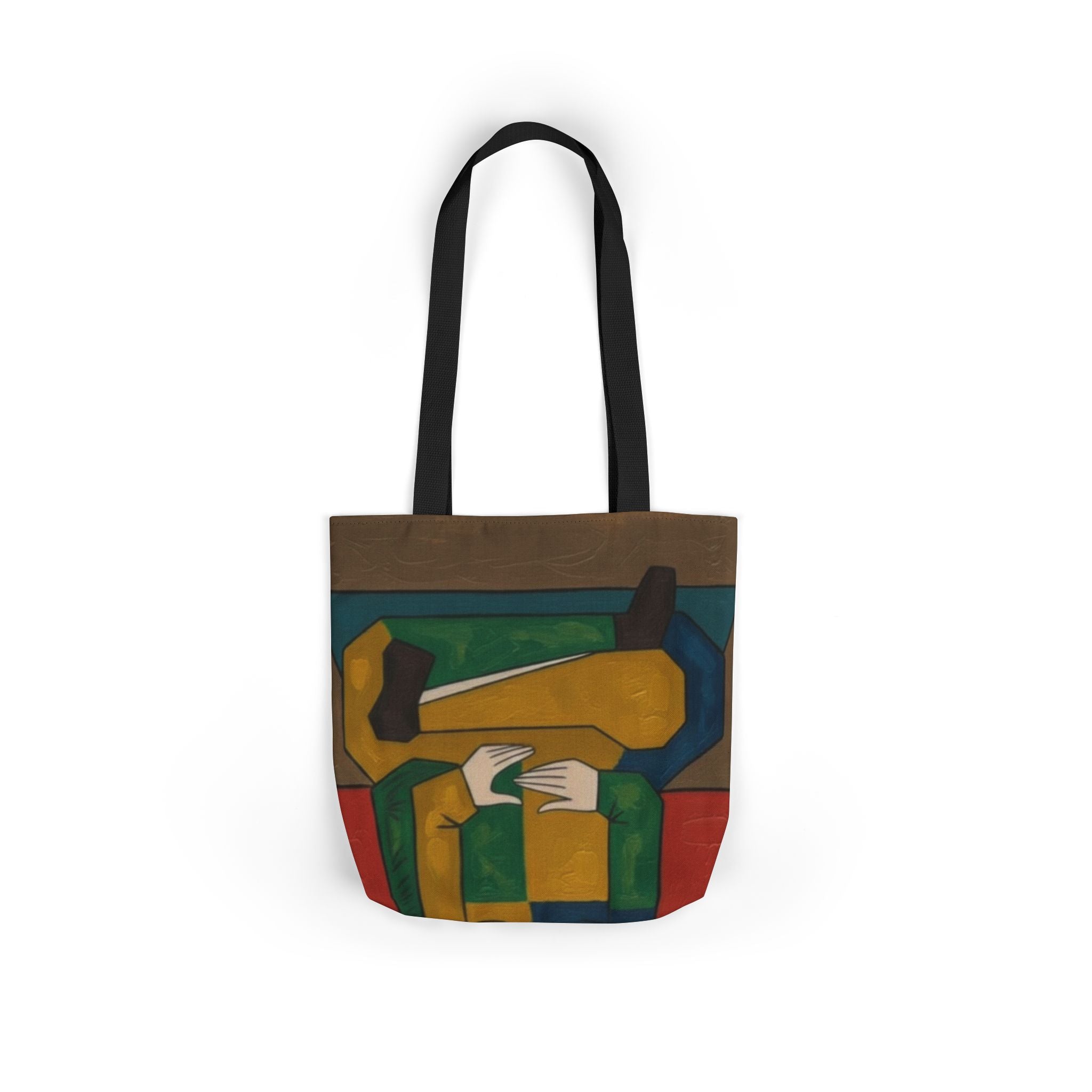 Parisian Café Canvas Tote — Illustrated City Street Market Bag
