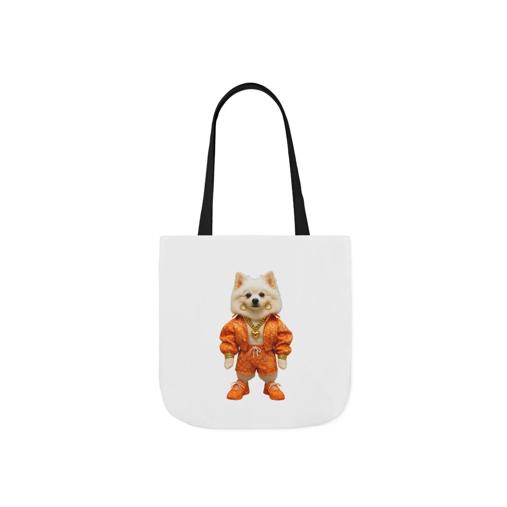 Tote Bag — Cute Pomeranian in Orange Tracksuit Graphic