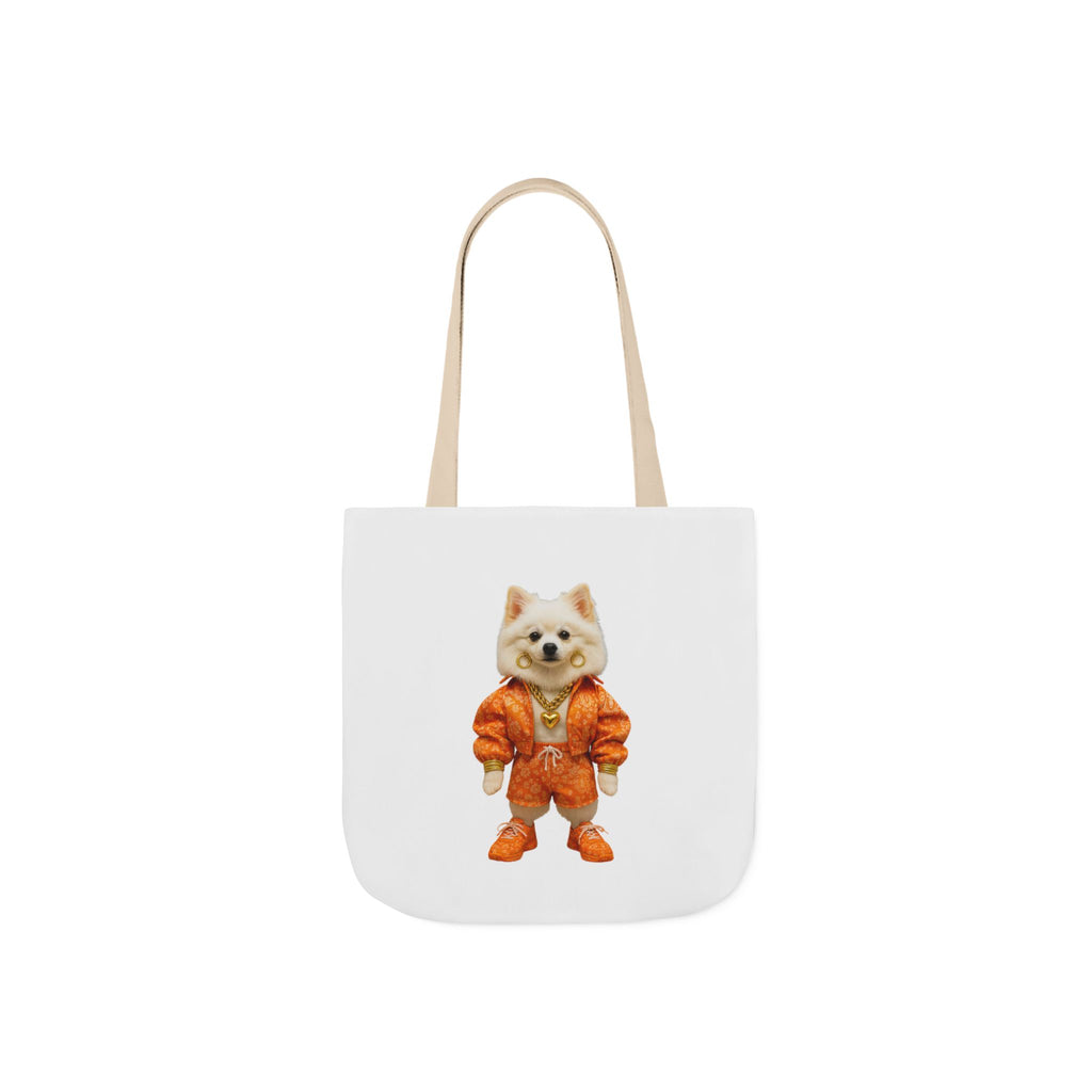 Tote Bag — Cute Pomeranian in Orange Tracksuit Graphic