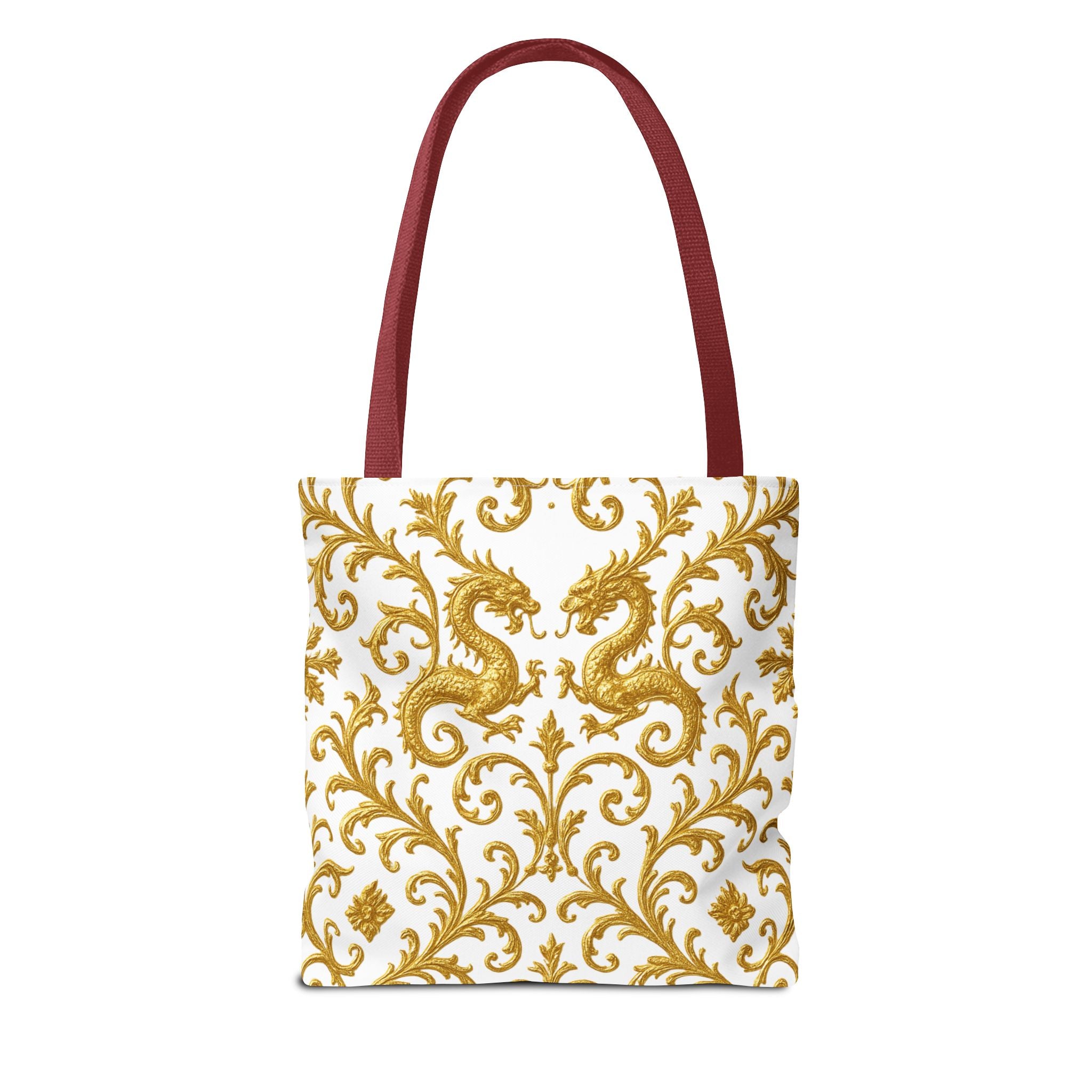 Luxury Black Dog Art Tote Bag – Gold Baroque Puppy Tote