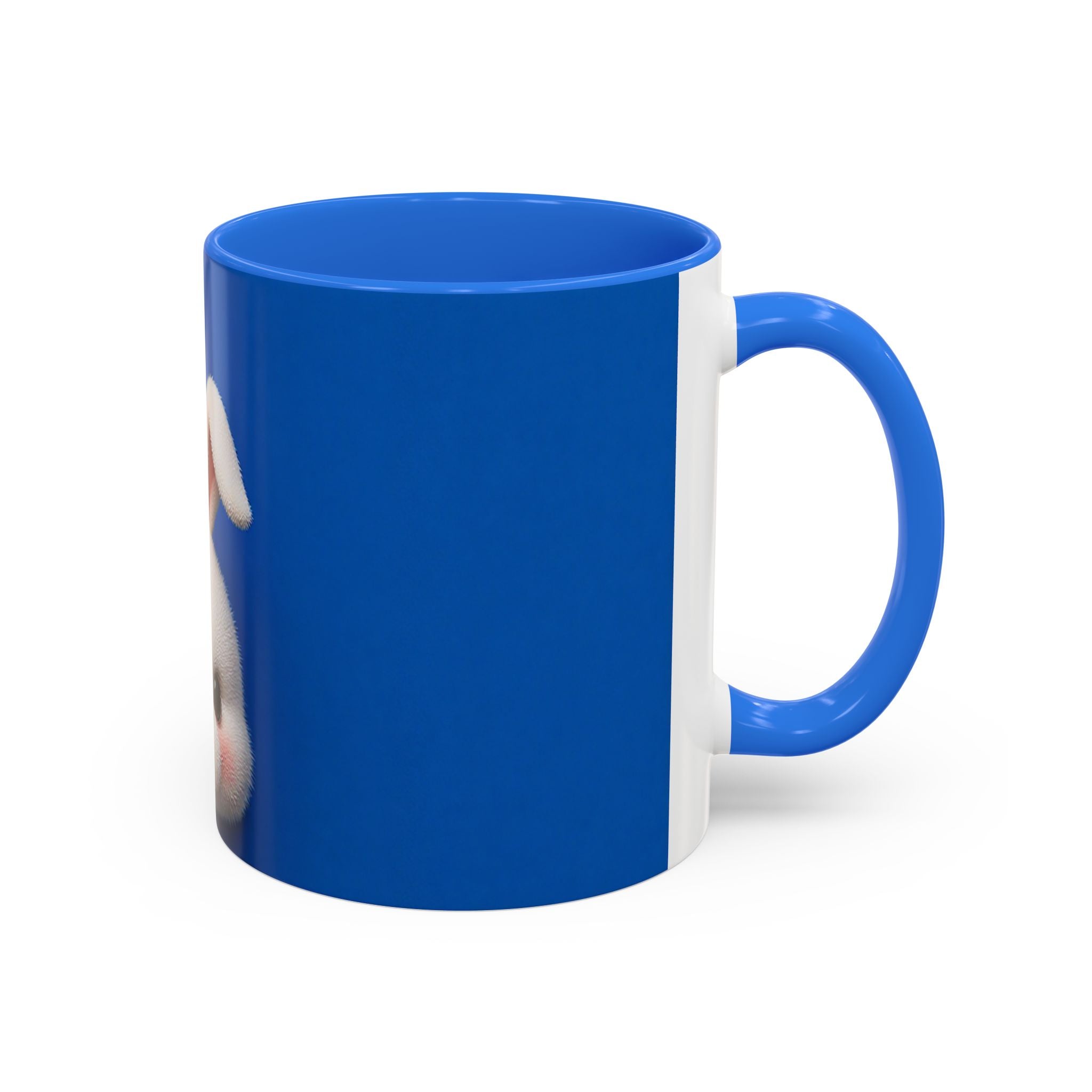 Blue Bunny Accent Mug – Cute Minimal Animal Art Cup