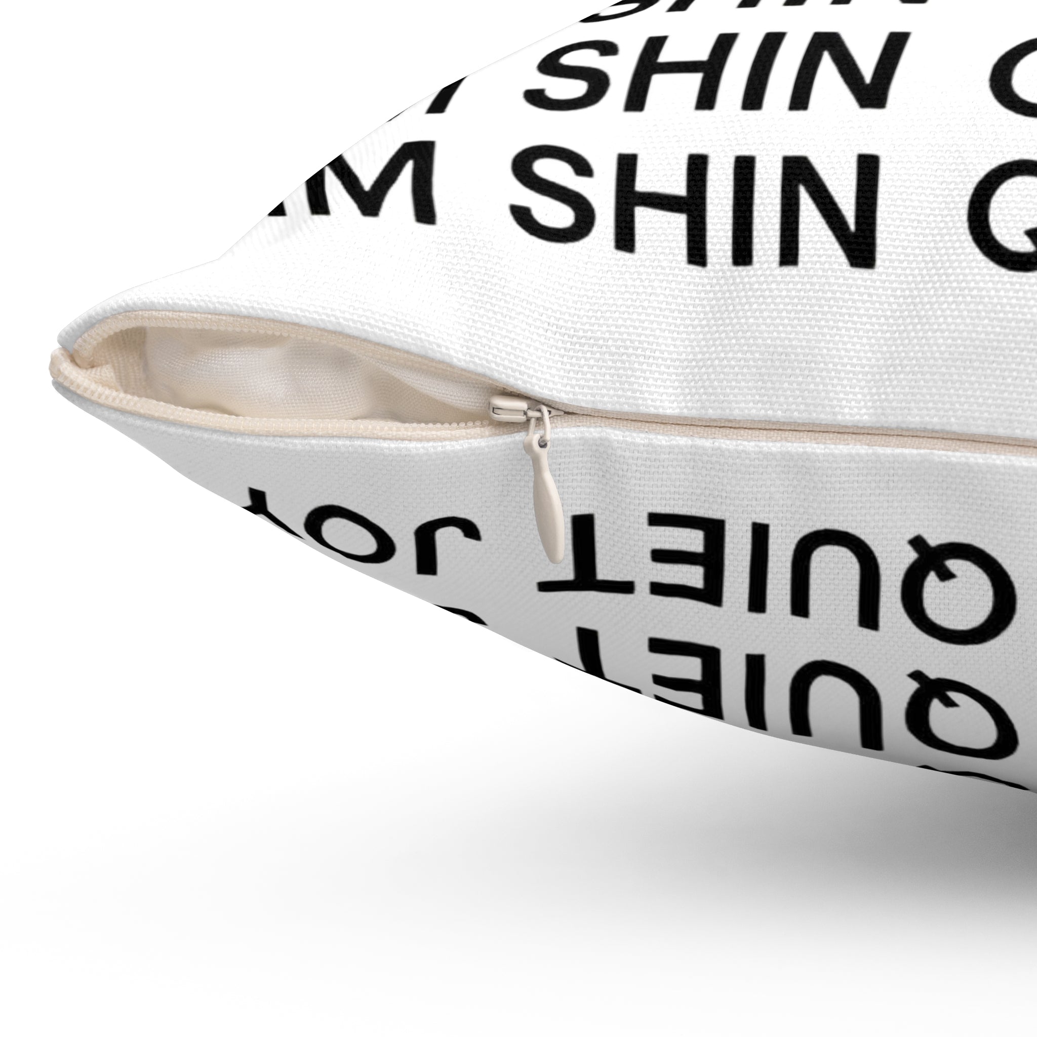 Minimal Text Cushion Cover – SIM SHIN Quiet Joy Modern Typography