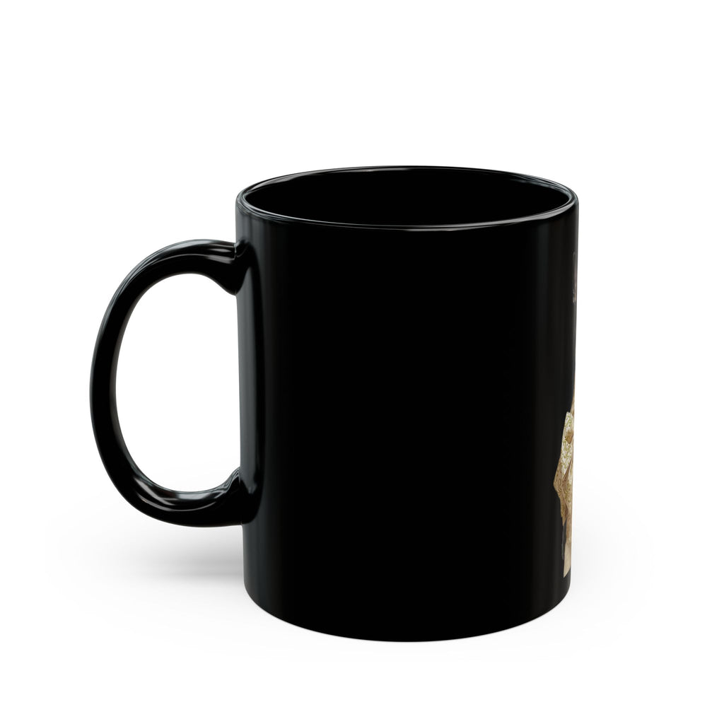 Mini Schnauzer with Gold Bow Mug — Cute Dog Coffee Cup (11oz/15oz)