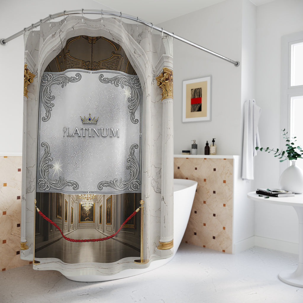 Palace Shower Curtain — 'Enter a Palace, Leave a King' Luxury Bathroom Decor