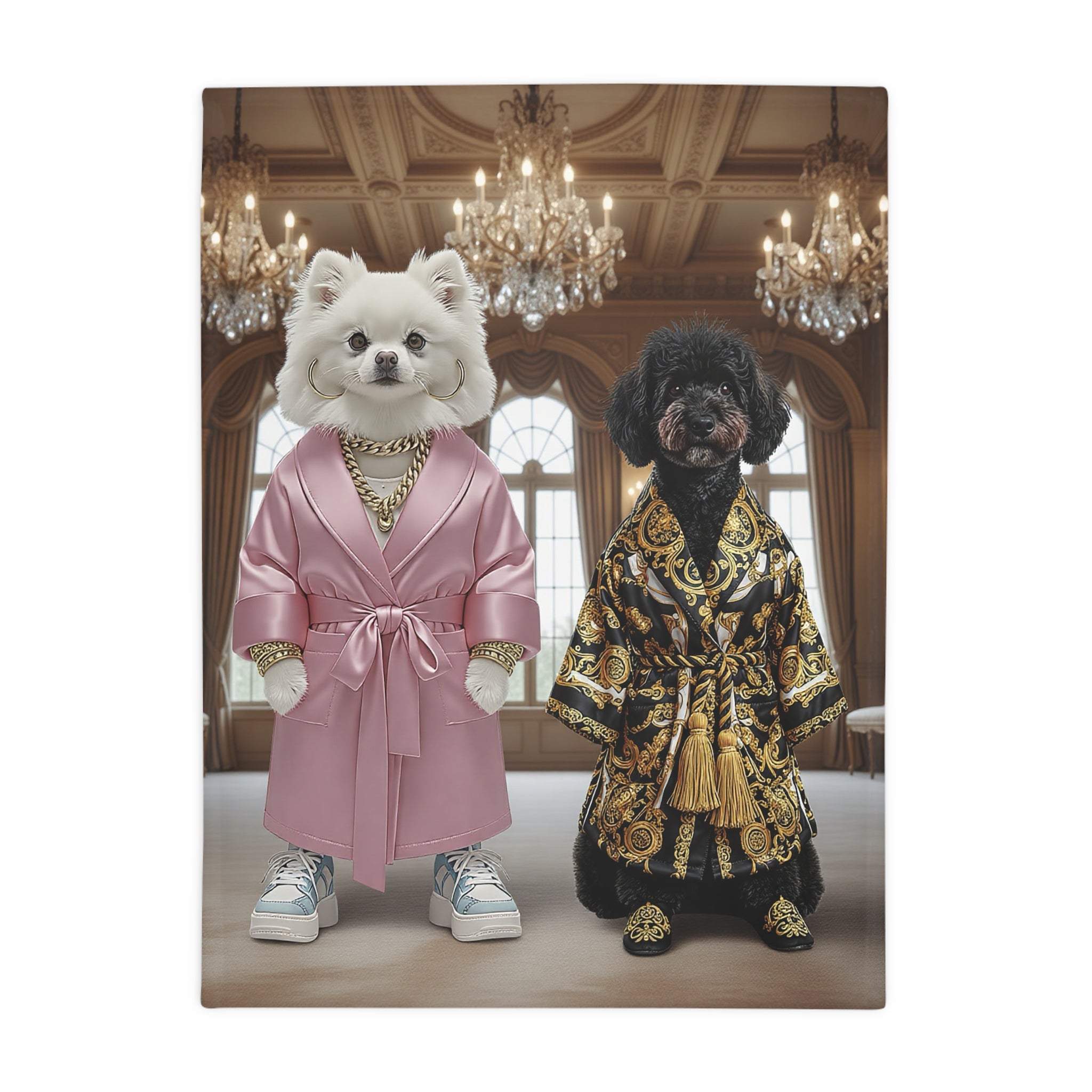 The Royal Portrait Blanket Custom Pet Plush Fleece