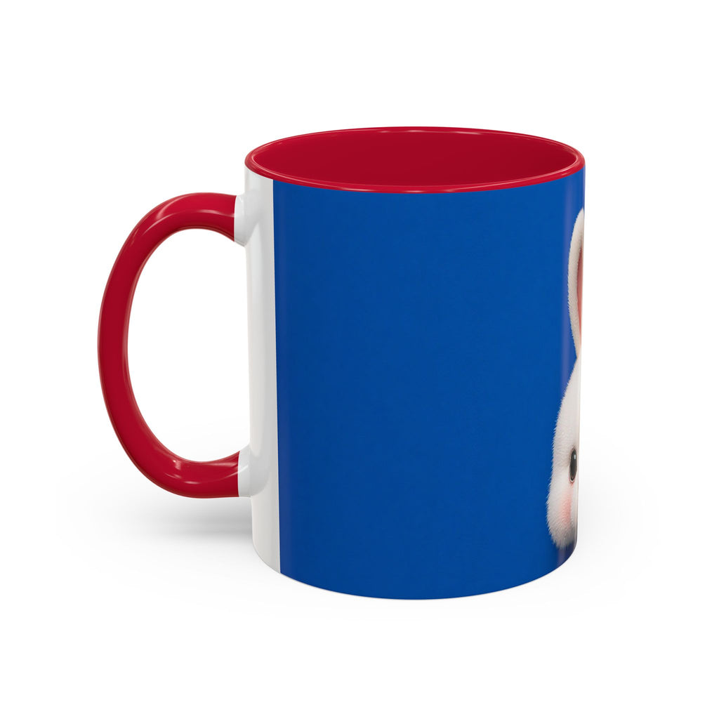 Blue Bunny Accent Mug – Cute Minimal Animal Art Cup
