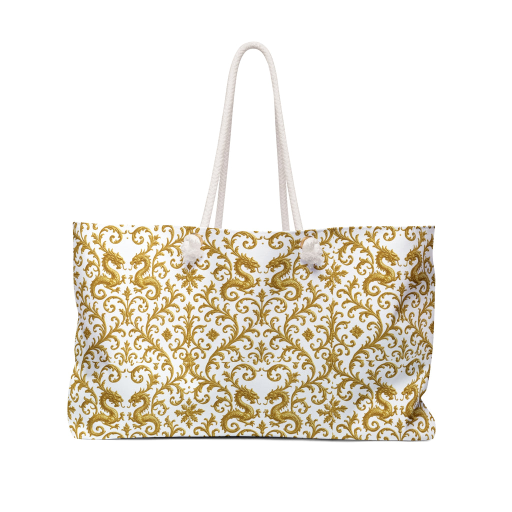 Golden Dragon Baroque Tote Bag – Quiet Luxury Statement Bag