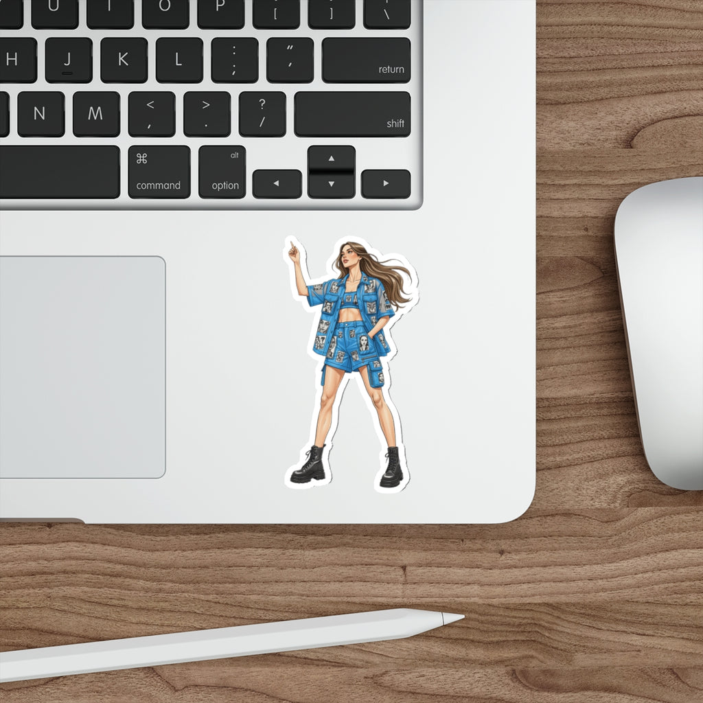 Minimal Fashion Illustration Sticker – Clean Vertical Design