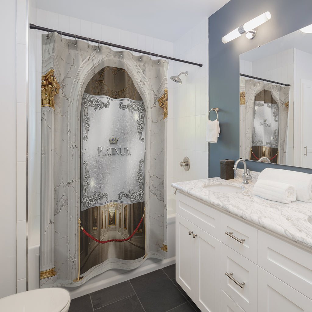 Palace Shower Curtain — 'Enter a Palace, Leave a King' Luxury Bathroom Decor