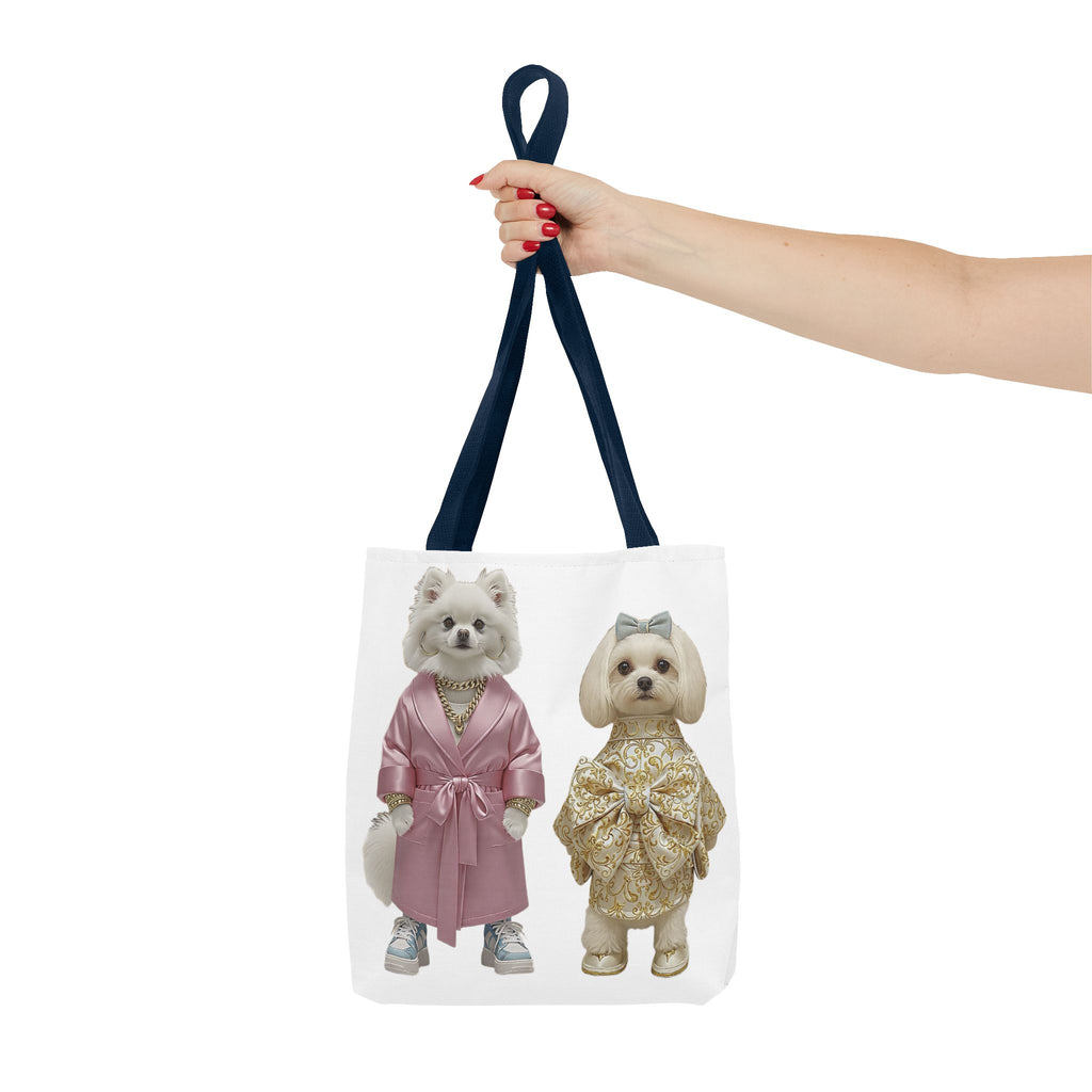 Designer Dog Tote Bag – Chic Dressed-Up Dogs Fashion Shoulder Bag
