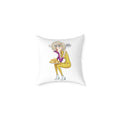 Funny Cheese Lover Square Poly Canvas Pillow — Cartoon Cheese Cushion