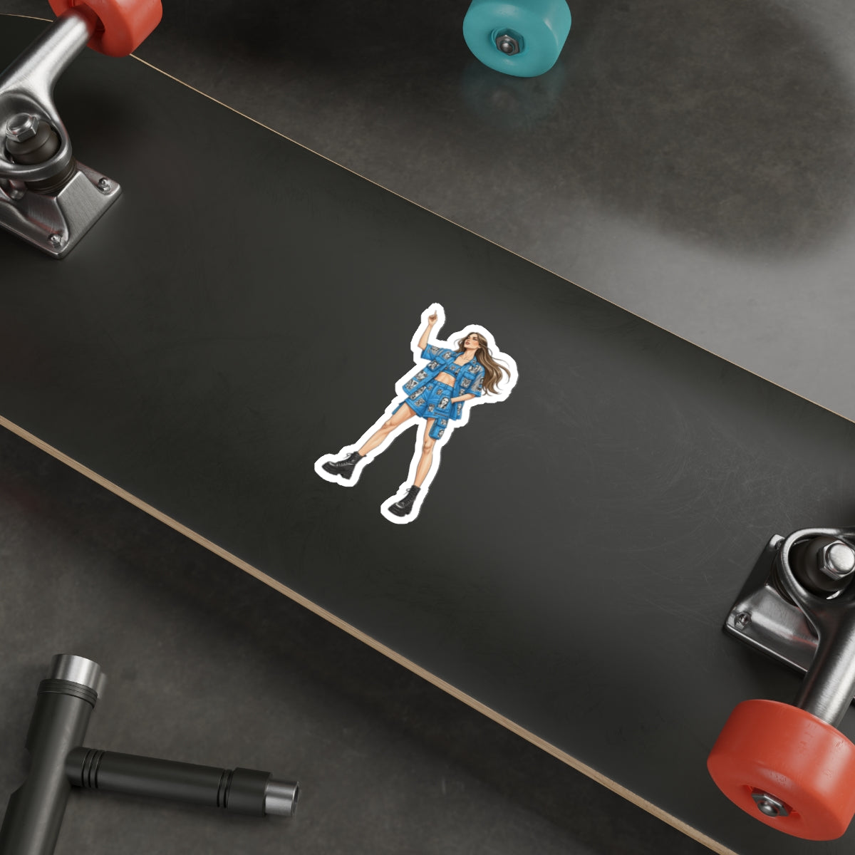 Minimal Fashion Illustration Sticker – Clean Vertical Design
