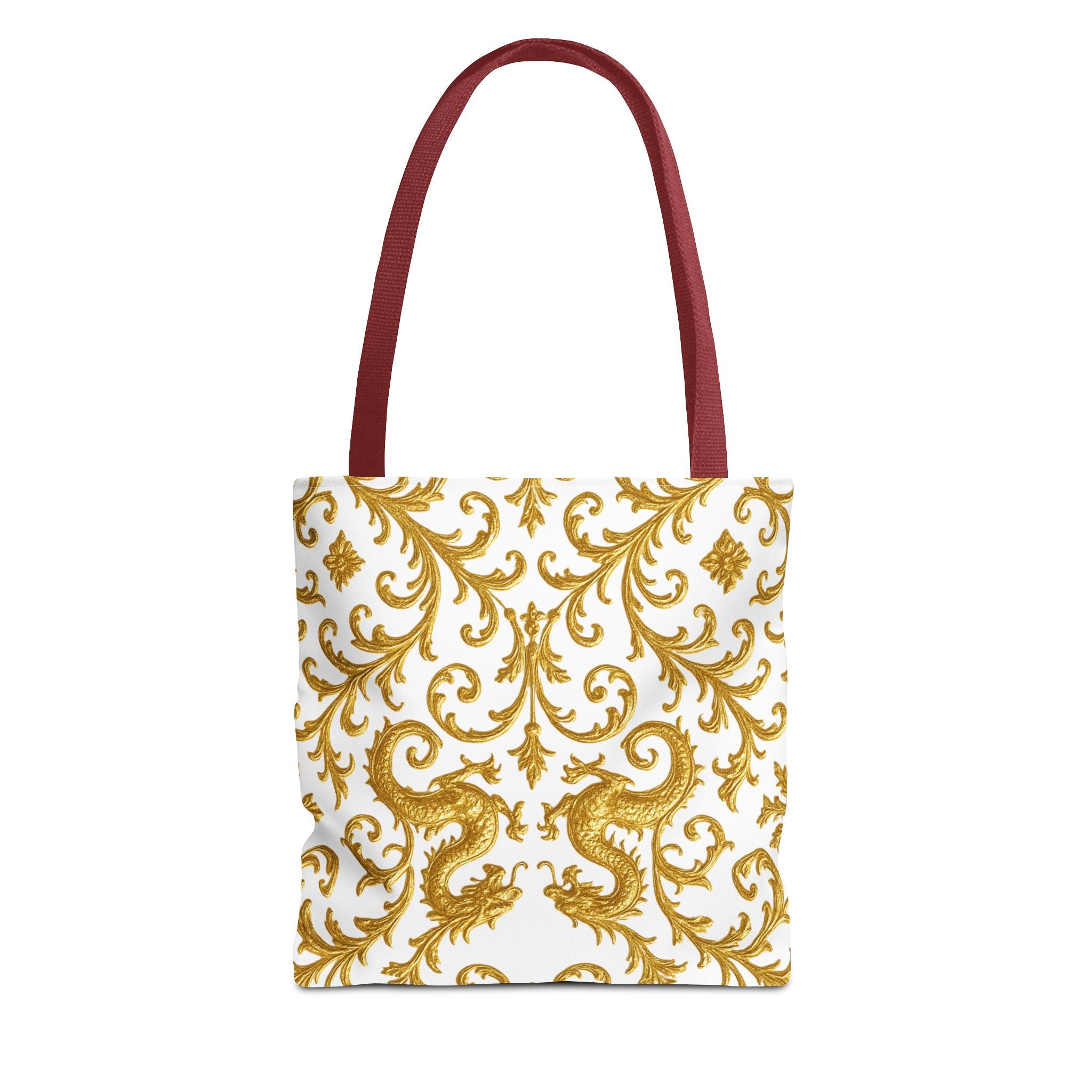 Gold Baroque Pattern Tote Bag – Elegant Statement Shoulder Tote