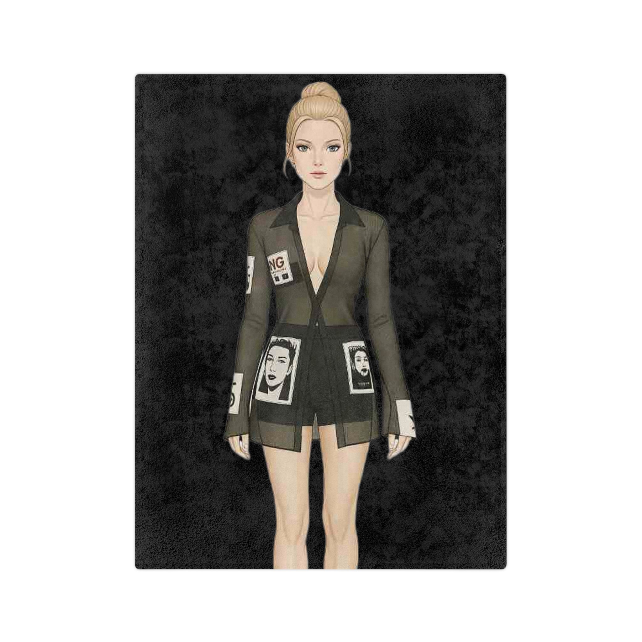 Fashion Illustration Blanket – Modern Chic Art Throw