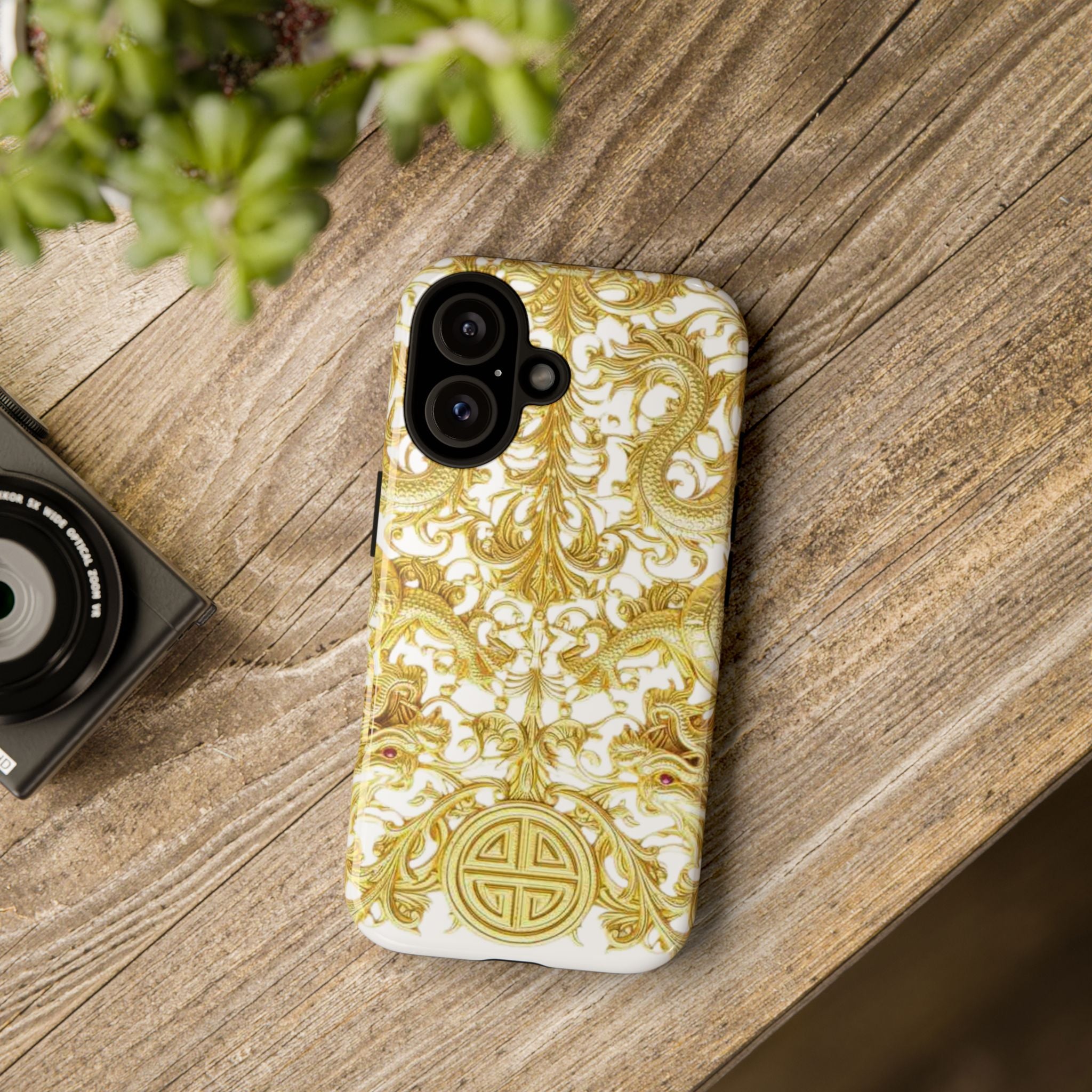Gold Dragon Ornament Phone Case