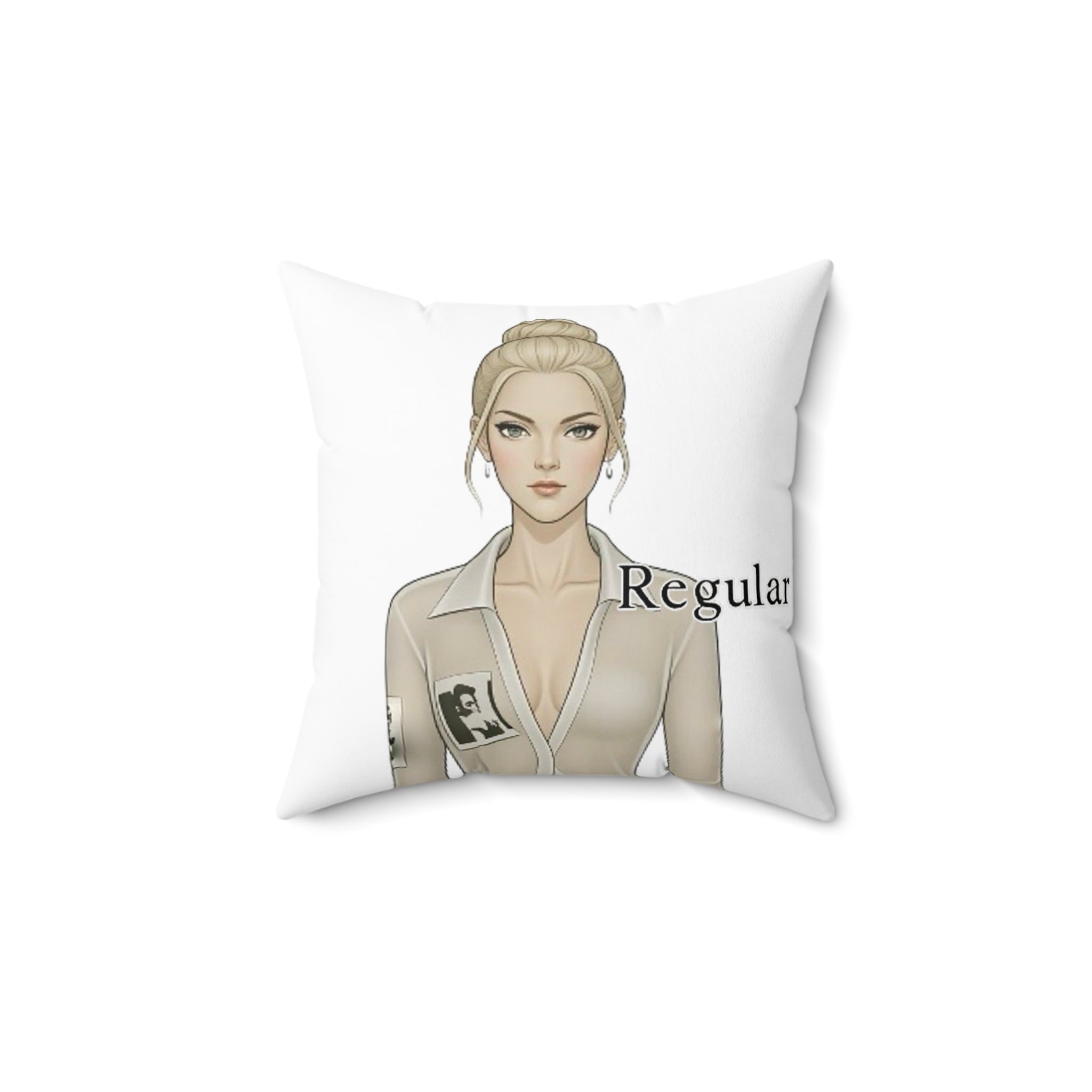 Minimal Portrait Art Cushion Cover – Elegant Woman Illustration
