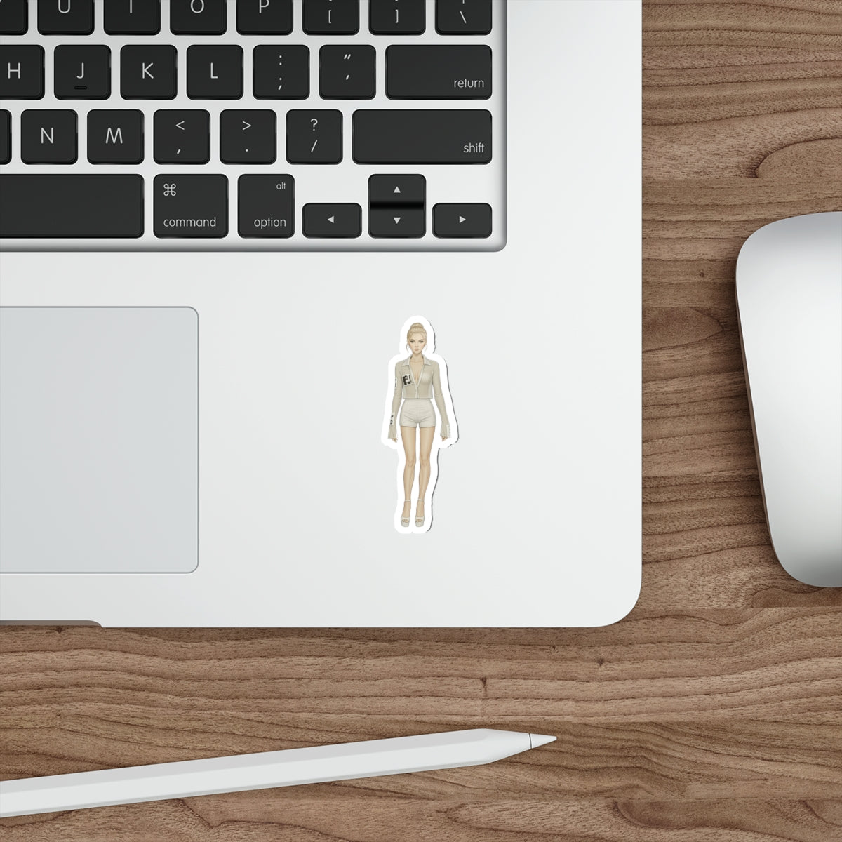 Minimalist Blonde Fashion Doll Sticker