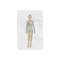 Minimalist Fashion Illustration Beach Towel – Vertical Modern Art Design