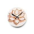 Acrylic Wall Clock with Lotus Floral Design