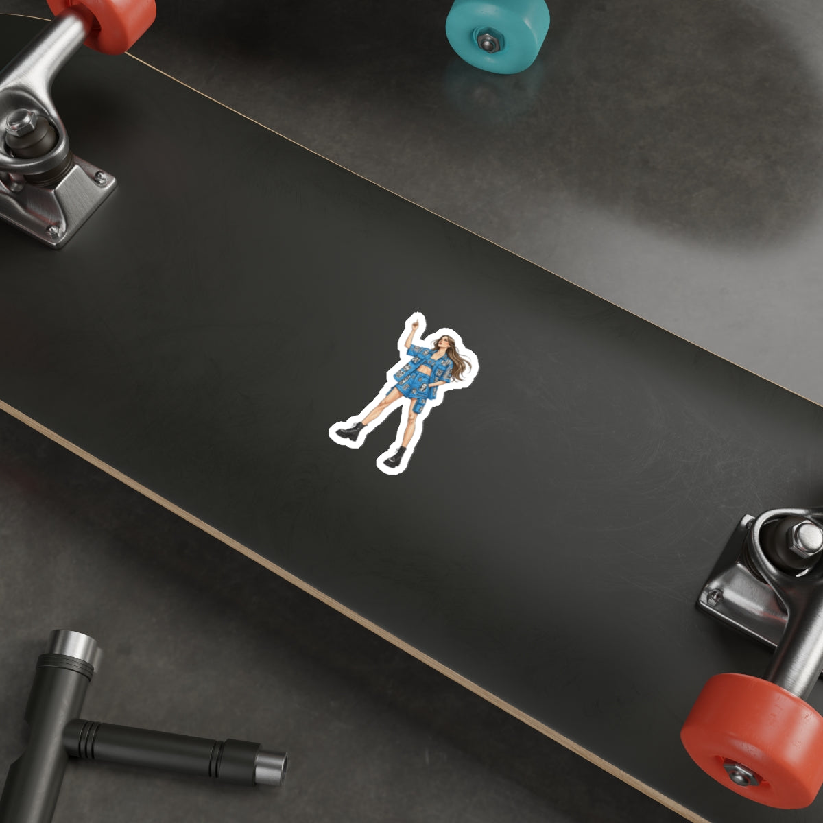 Minimal Fashion Illustration Sticker – Clean Vertical Design