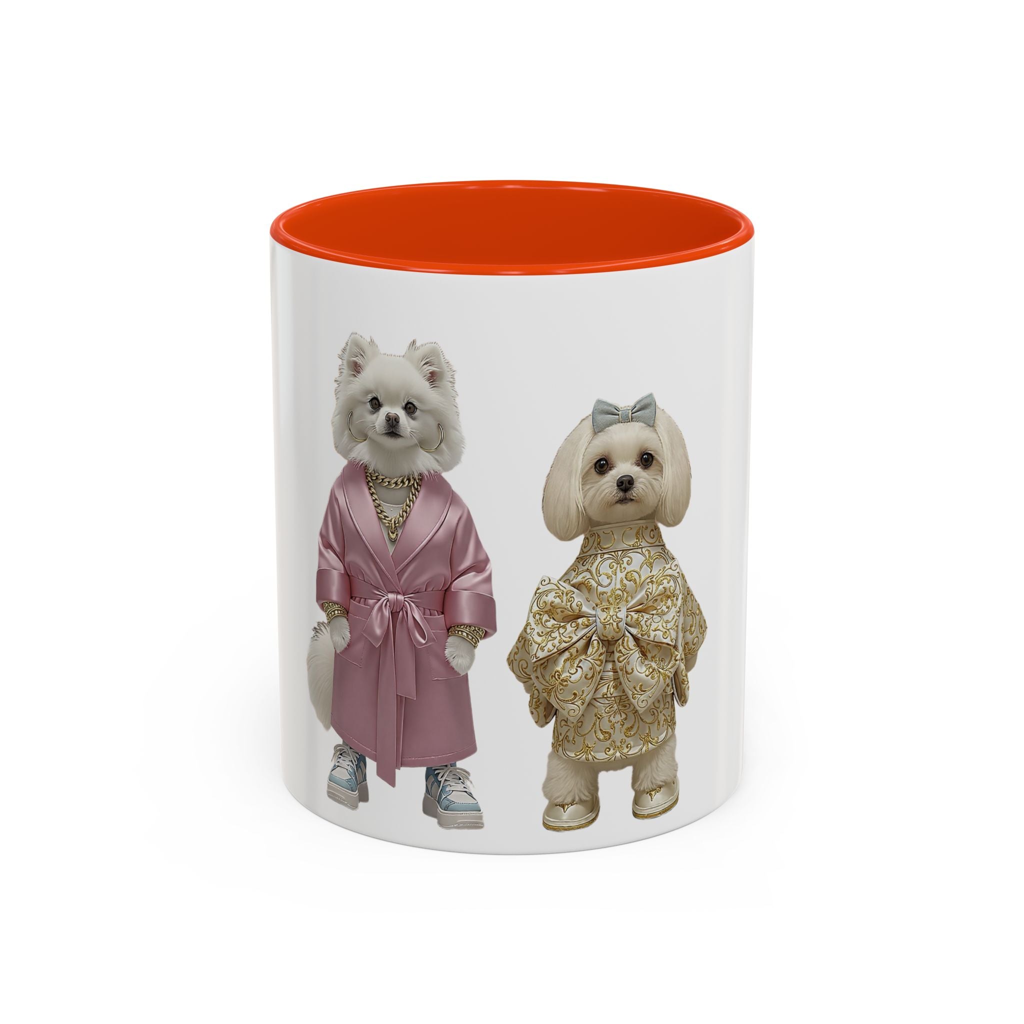 Fashionable Dogs Ceramic Mug — Stylish Designer-Dressed Dogs (11oz & 15oz)