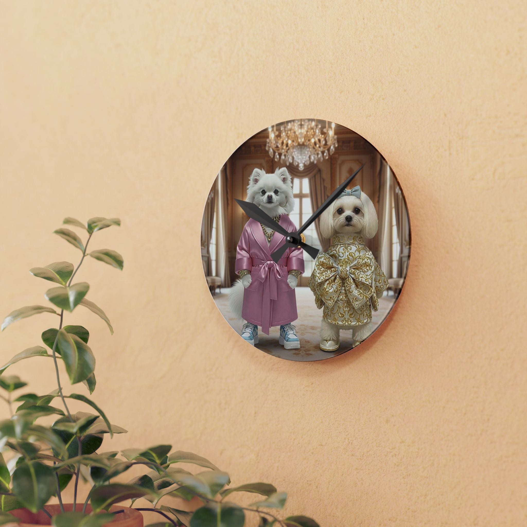 Lumi Global Royal Dog Art Wall Clock – Luxury Home Decor Collection