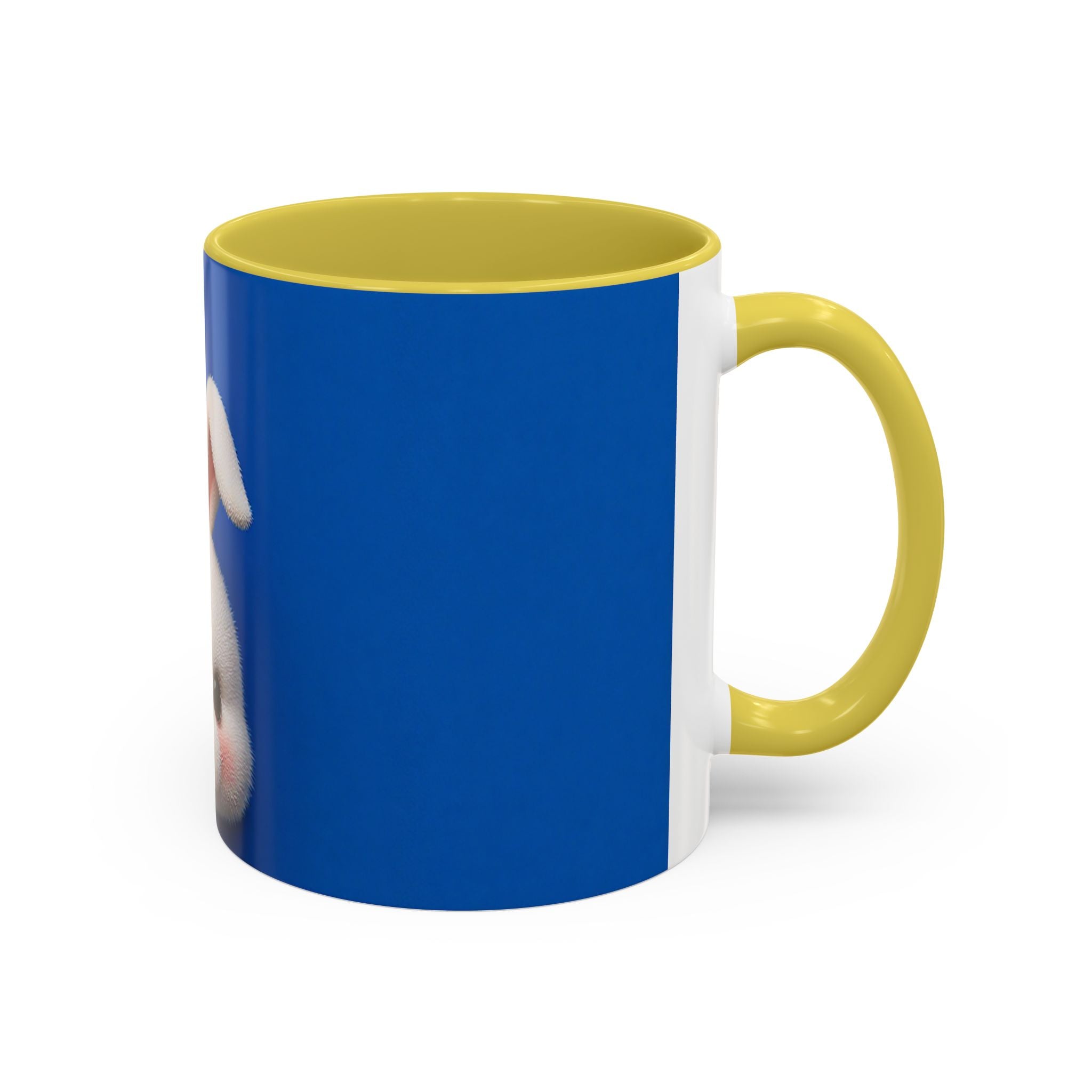 Blue Bunny Accent Mug – Cute Minimal Animal Art Cup