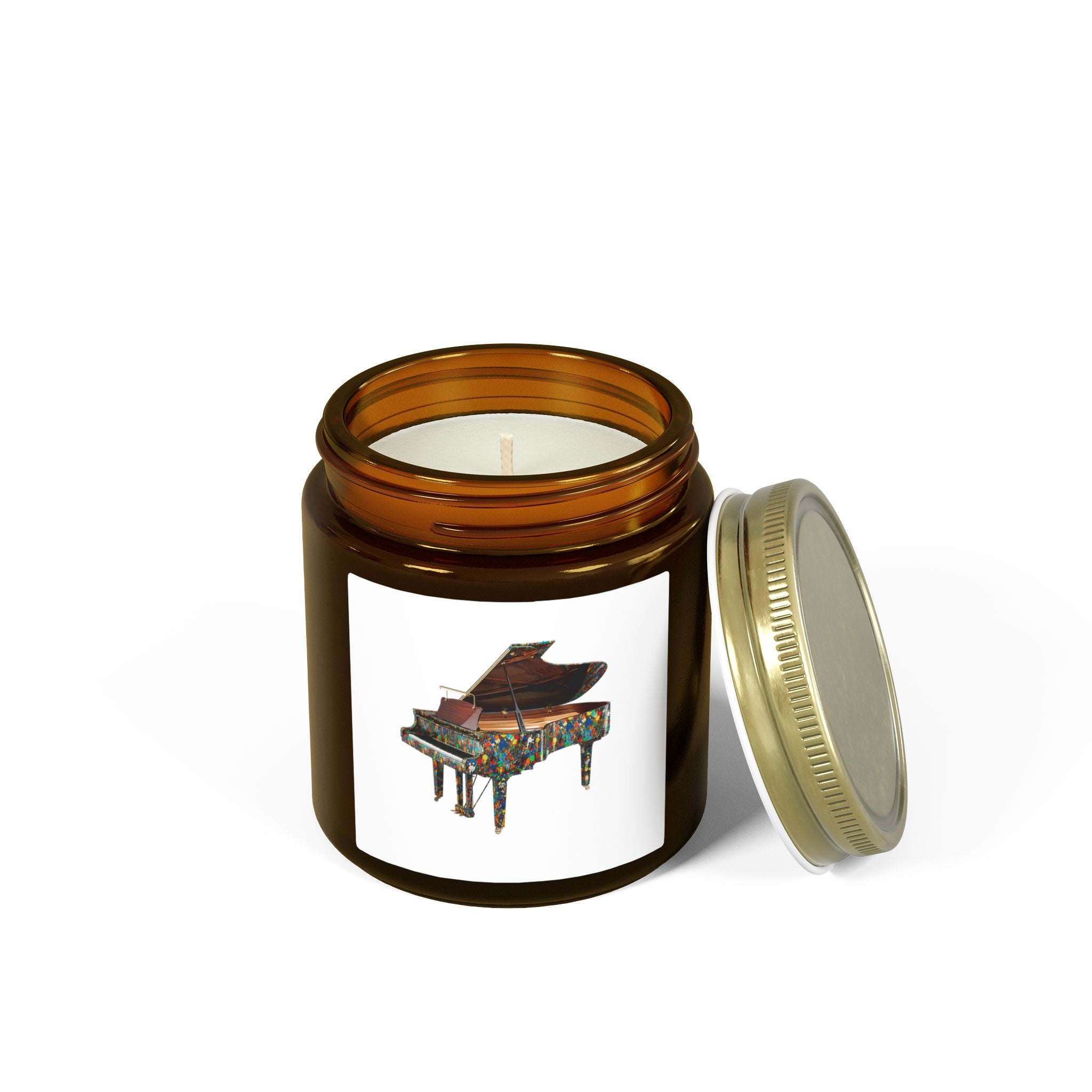 Piano Art Candle – Color Grand Piano, Music Inspired Home Decor