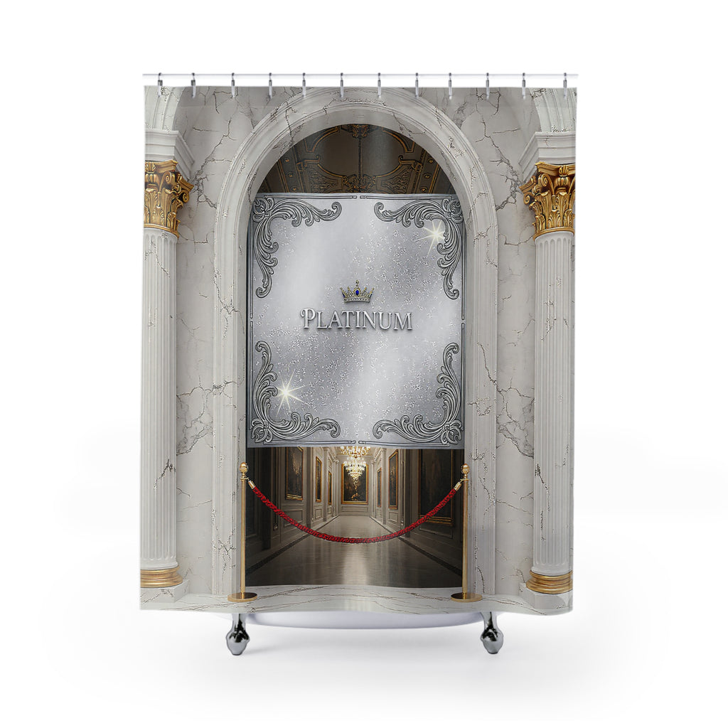 Palace Shower Curtain — 'Enter a Palace, Leave a King' Luxury Bathroom Decor