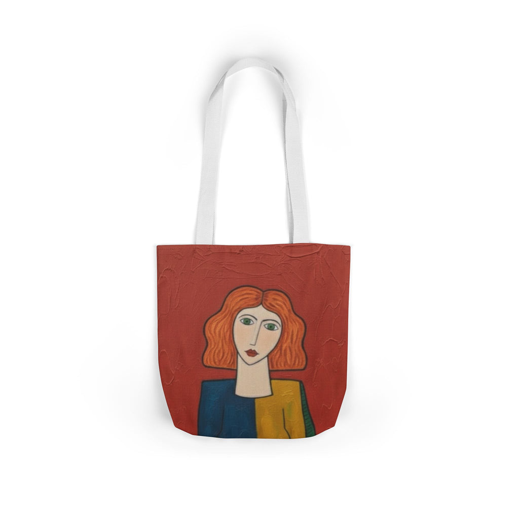 Parisian Café Canvas Tote — Illustrated City Street Market Bag