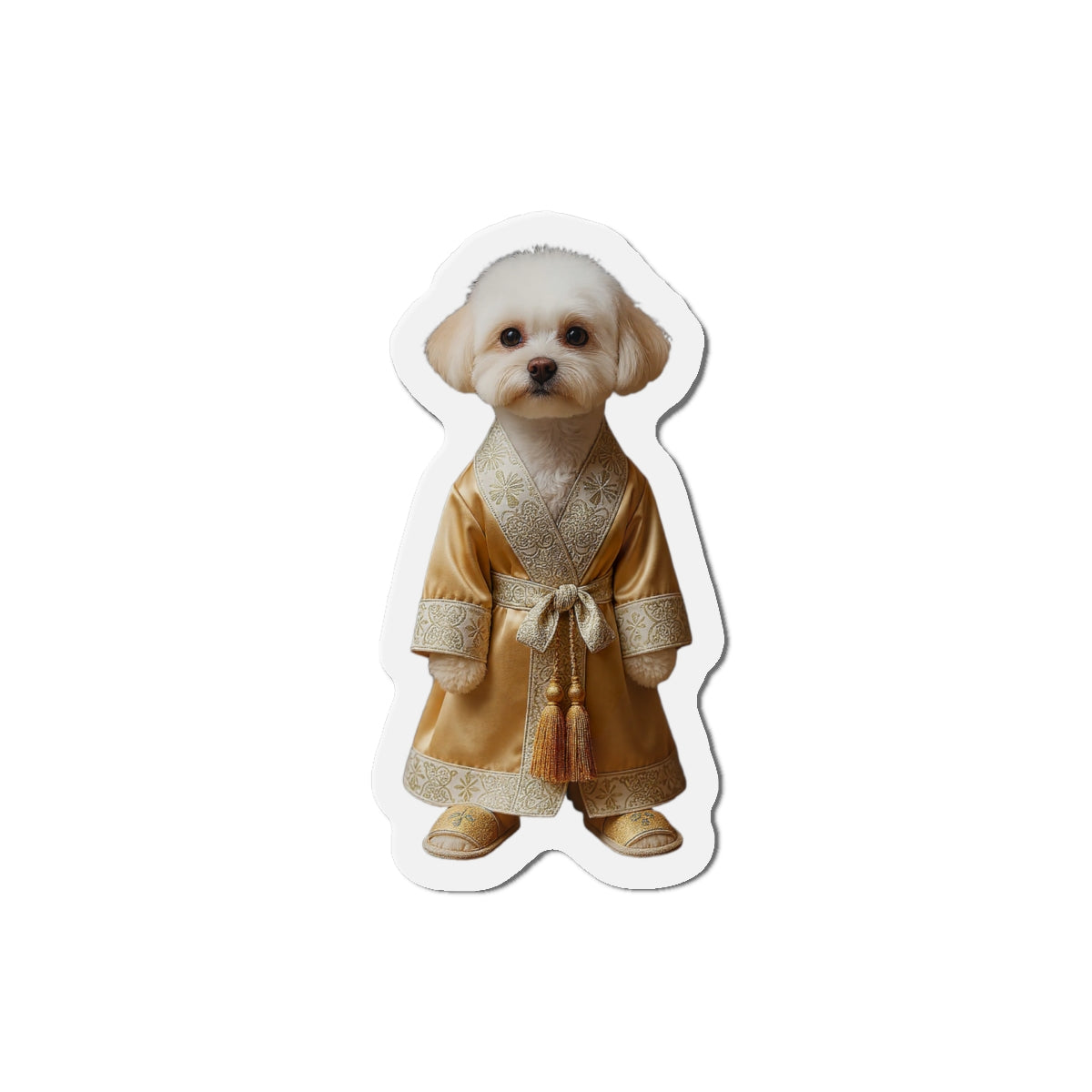 Cute Winking Blonde Girl Die-Cut Magnet – Fashionable Cartoon Fridge Sticker