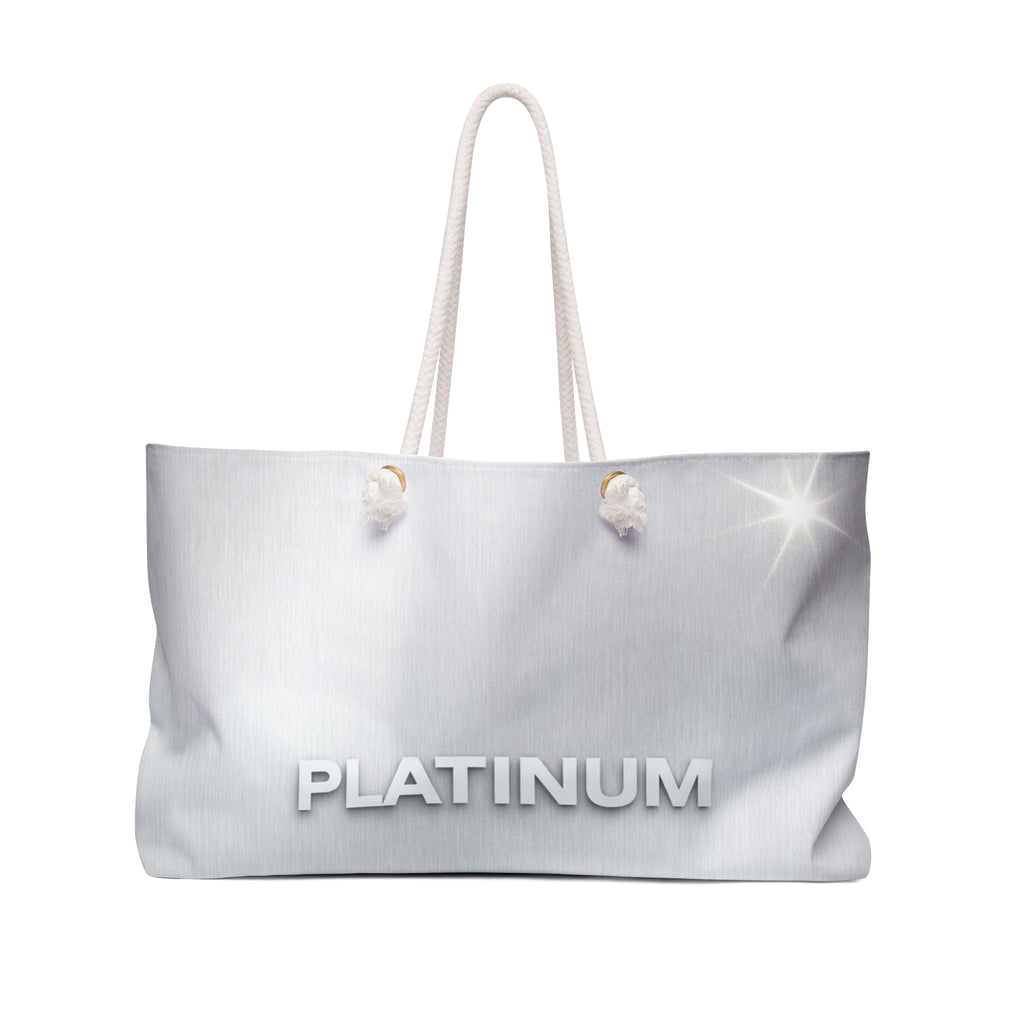 PLATINUM Minimal Silver Tote Bag